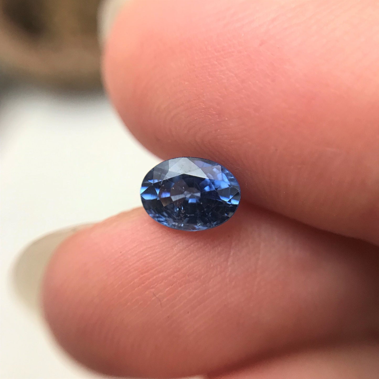 7x5mm Natural Blue Sapphire 1.14 Carats Oval Corundum Light Medium Blue Gem Faceted Loose Gemstone