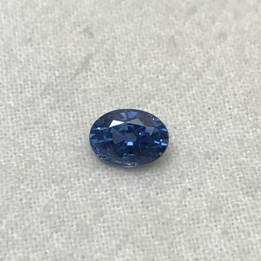 7x5mm Natural Blue Sapphire 1.14 Carats Oval Corundum Light Medium Blue Gem Faceted Loose Gemstone