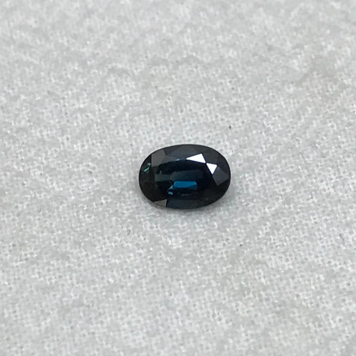 7x5mm Natural Dark Blue Sapphire 0.88 Carat Oval Greenish Blue Sapphire,  Faceted, Loose Teal Blue Sapphire,