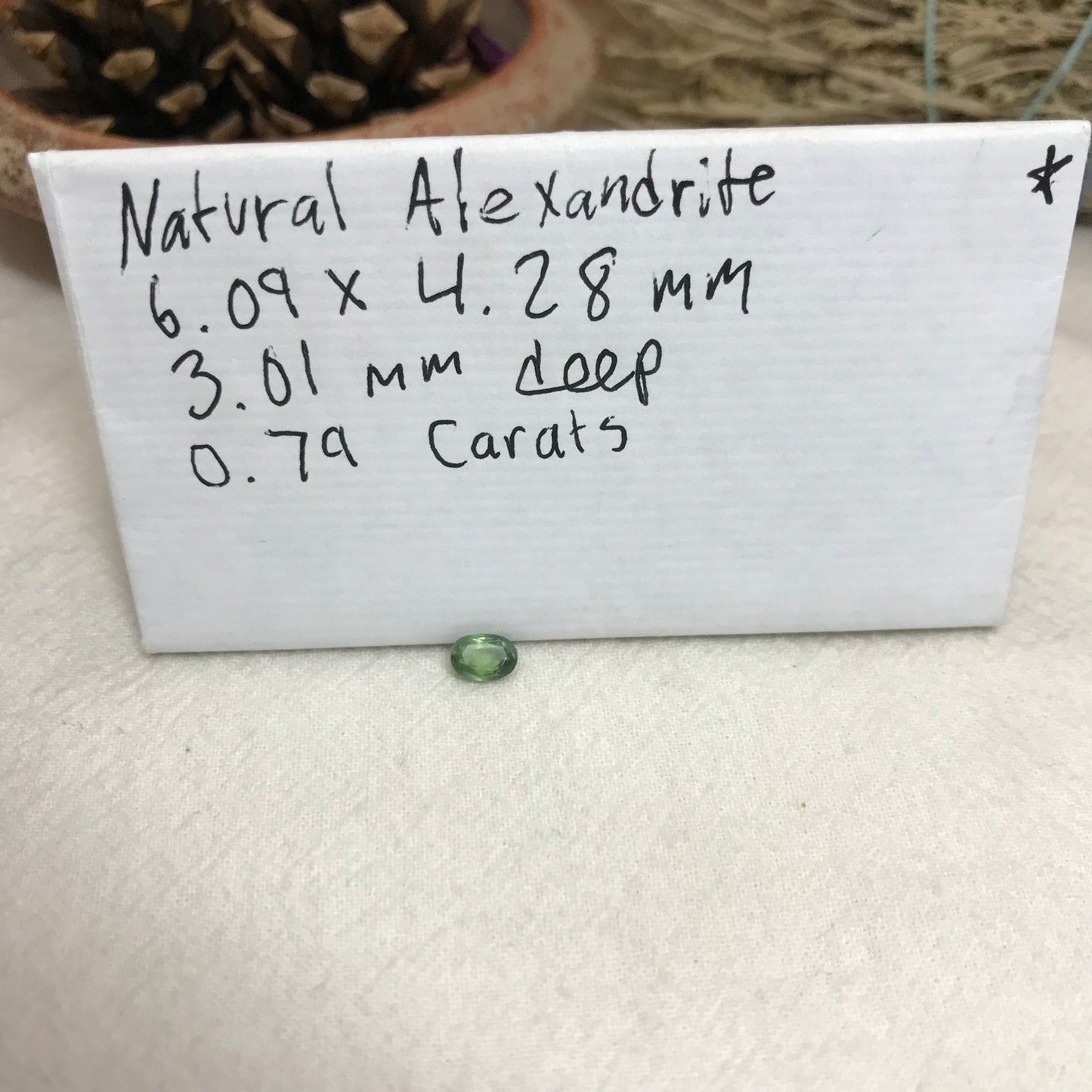 0.79 Carat Natural Alexandrite Chrysoberyl 6.1x4.3mm Loose Real Gemstone Faceted Gem Rare Color Change