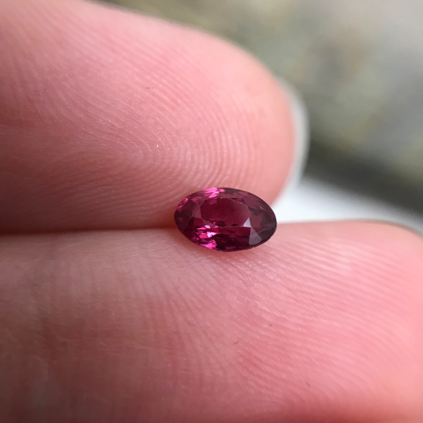 Natural Ruby 0.57 Carat 6x4mm Heated Loose Gemstone, Faceted Gem Oval Cut Red July Birthstone, Recycled Gems