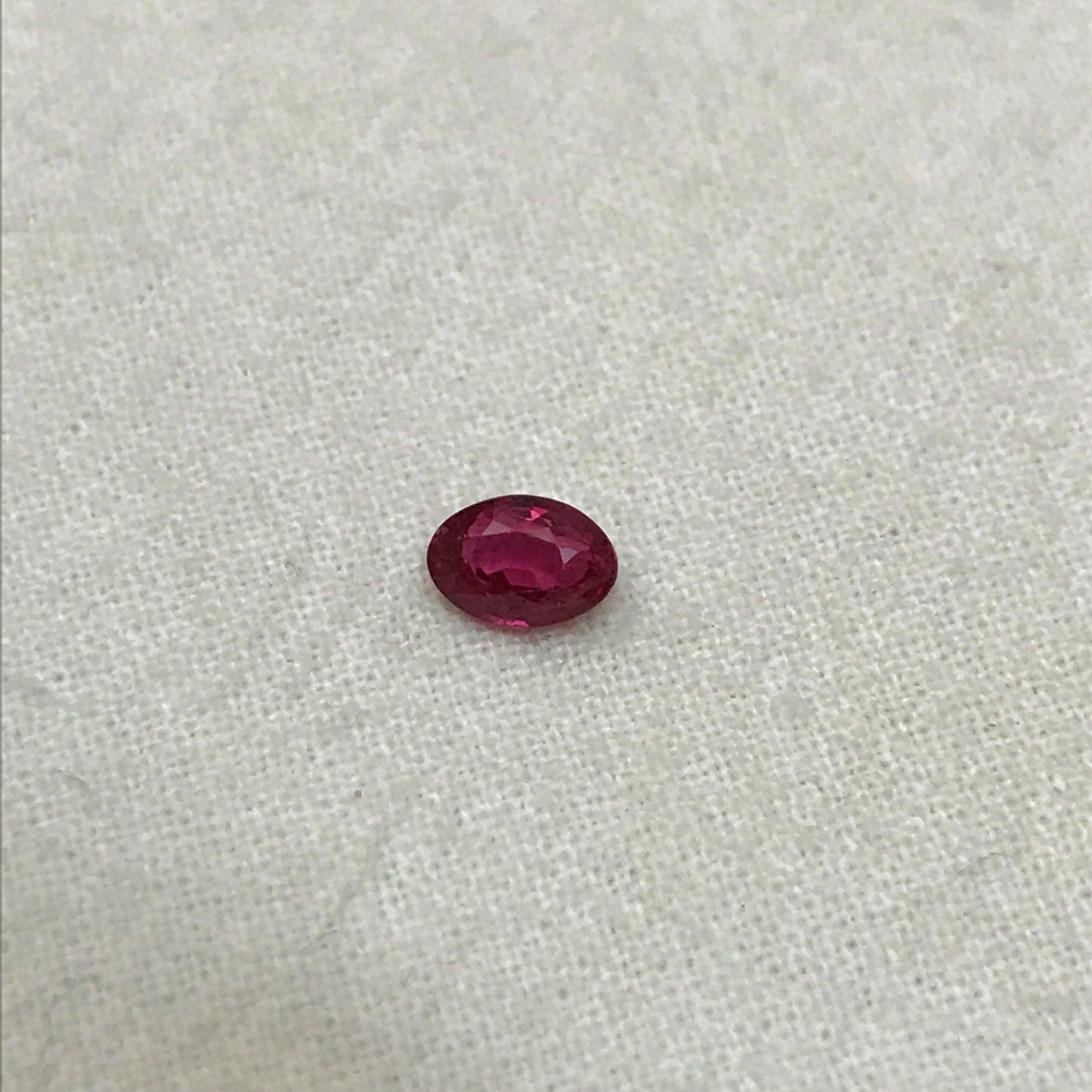 Natural Ruby 0.57 Carat 6x4mm Heated Loose Gemstone, Faceted Gem Oval Cut Red July Birthstone, Recycled Gems