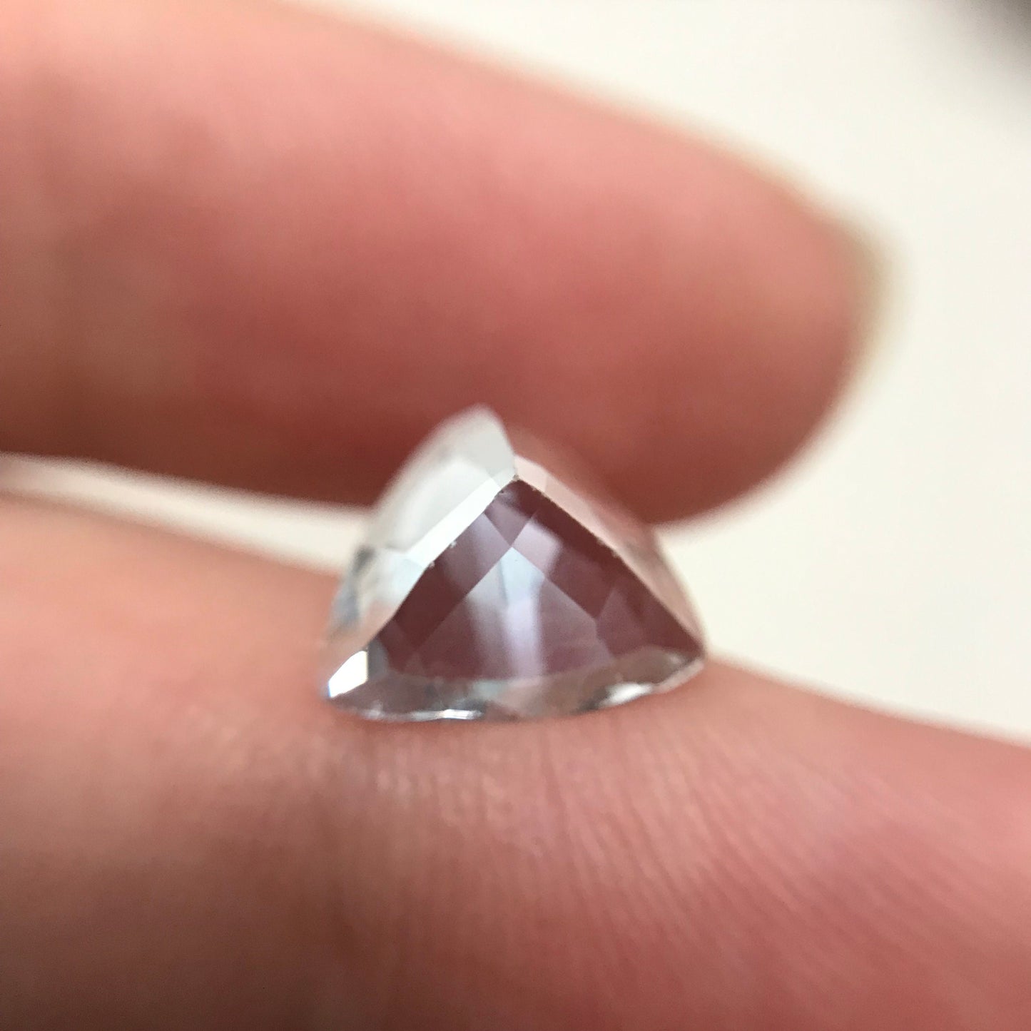 Light Blue Aquamarine 2.28 ct, 10mm Trillion Cut Loose Beryl Unmounted Gemstone Faceted Gem March Birthstone