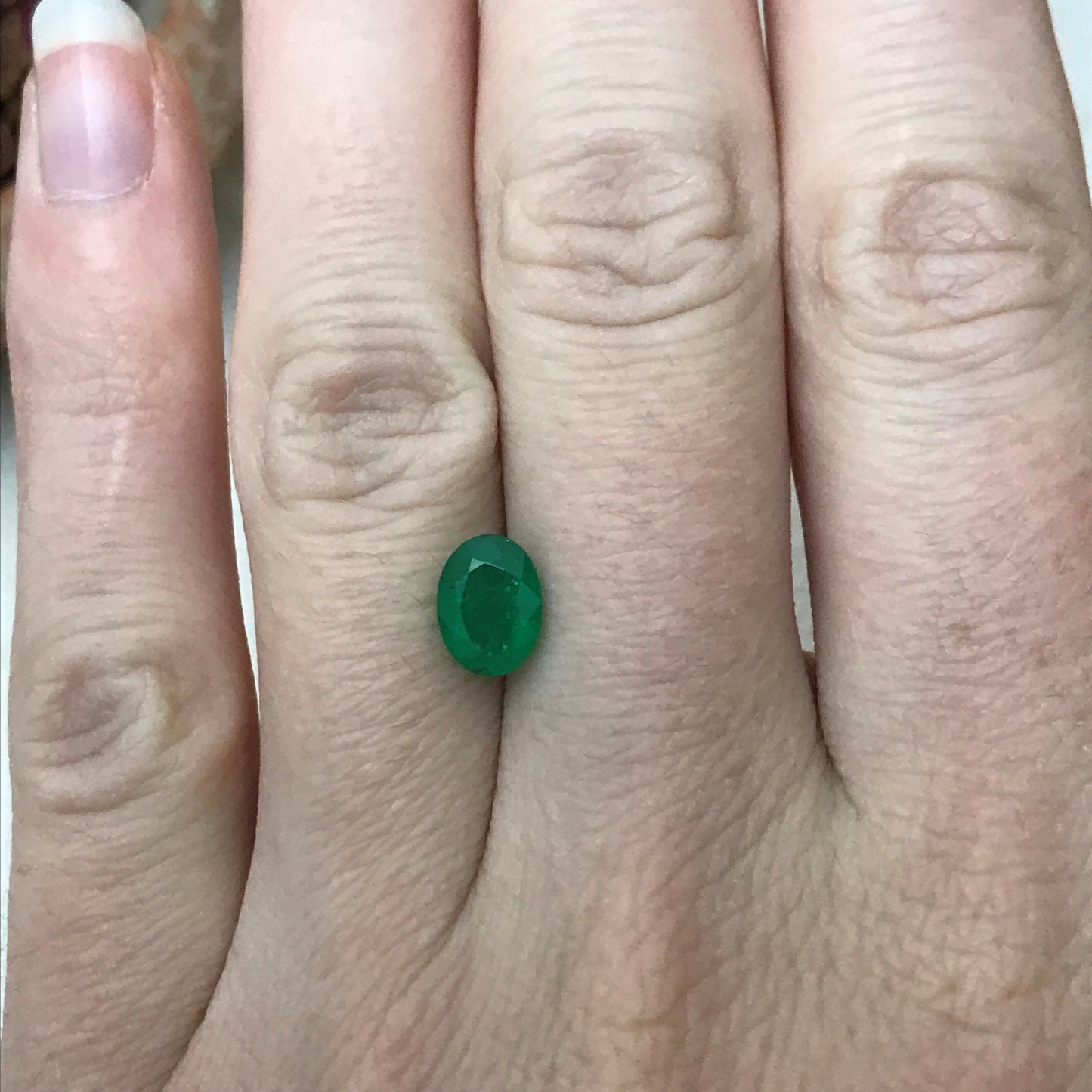 1.20 ct Natural Emerald 8x6mm Oval Cut Faceted Gem Precious Gemstone Loose Recycled Gemstone, Green Emerald