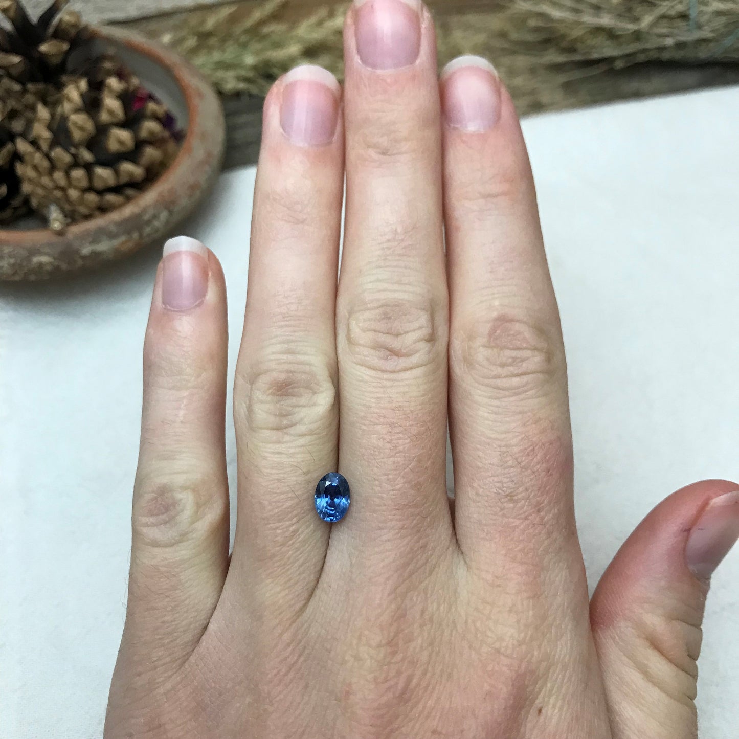 7x5mm Natural Blue Sapphire 1.14 Carats Oval Corundum Light Medium Blue Gem Faceted Loose Gemstone