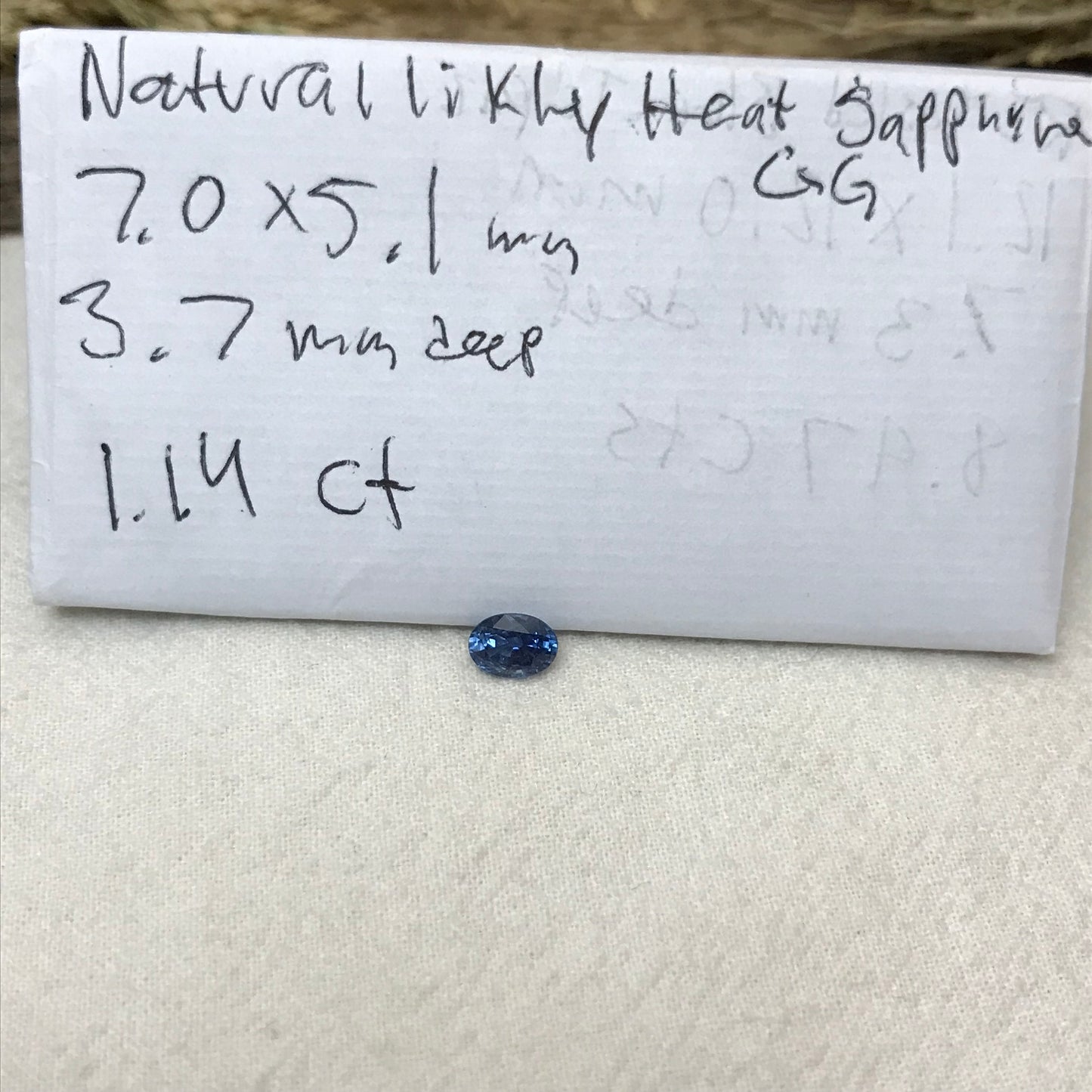 7x5mm Natural Blue Sapphire 1.14 Carats Oval Corundum Light Medium Blue Gem Faceted Loose Gemstone