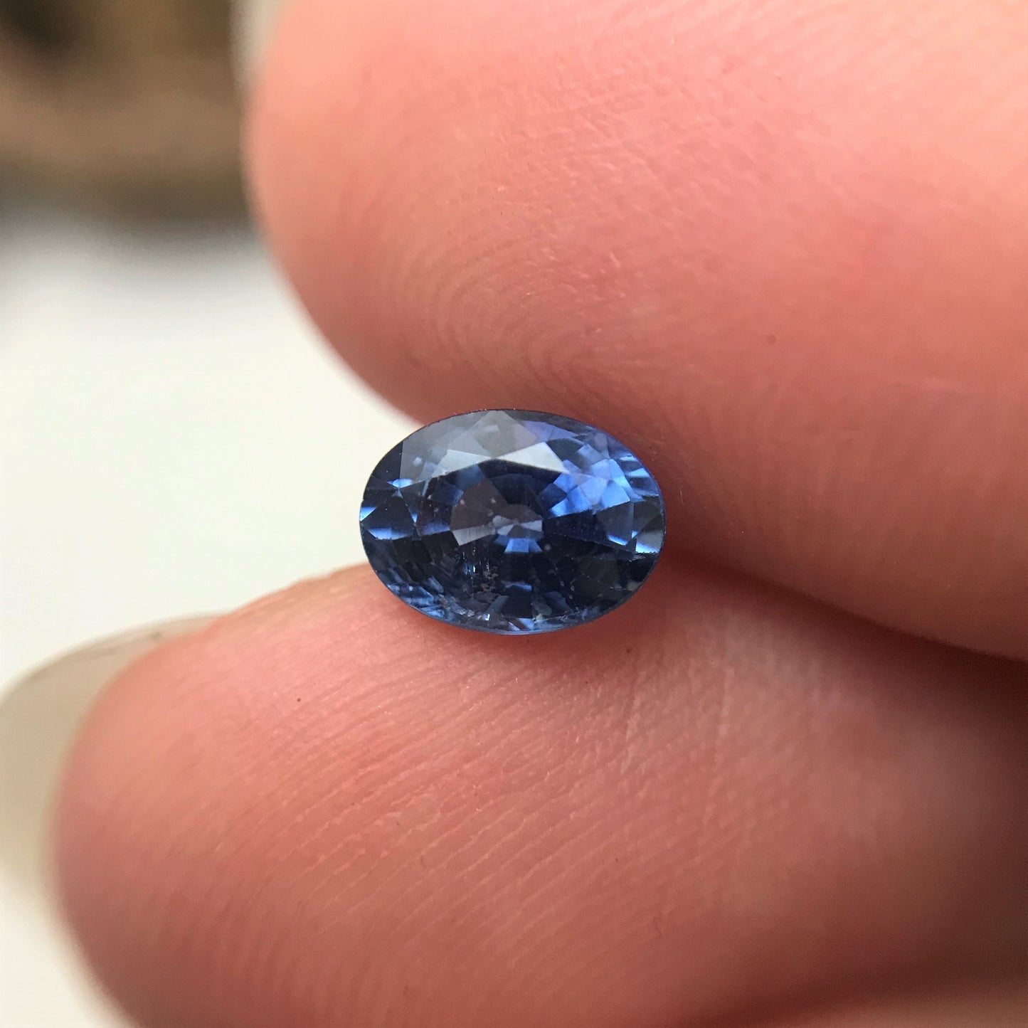7x5mm Natural Blue Sapphire 1.14 Carats Oval Corundum Light Medium Blue Gem Faceted Loose Gemstone