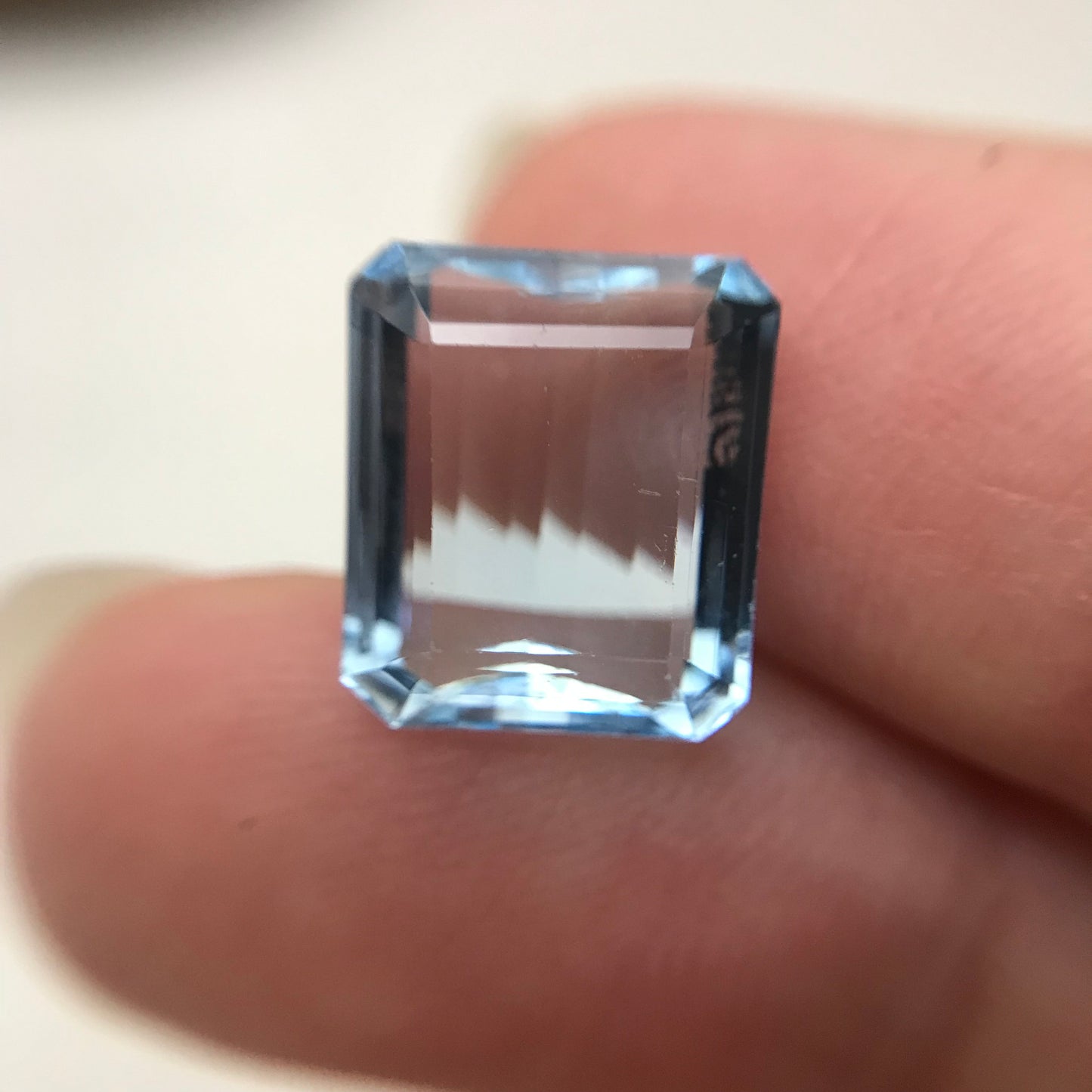 12x10mm Light Blue Aquamarine 5.40 Carats Natural Light Blue Gem Rectangle Cut Loose Faceted Gemstone Beryl 12x10.2mm