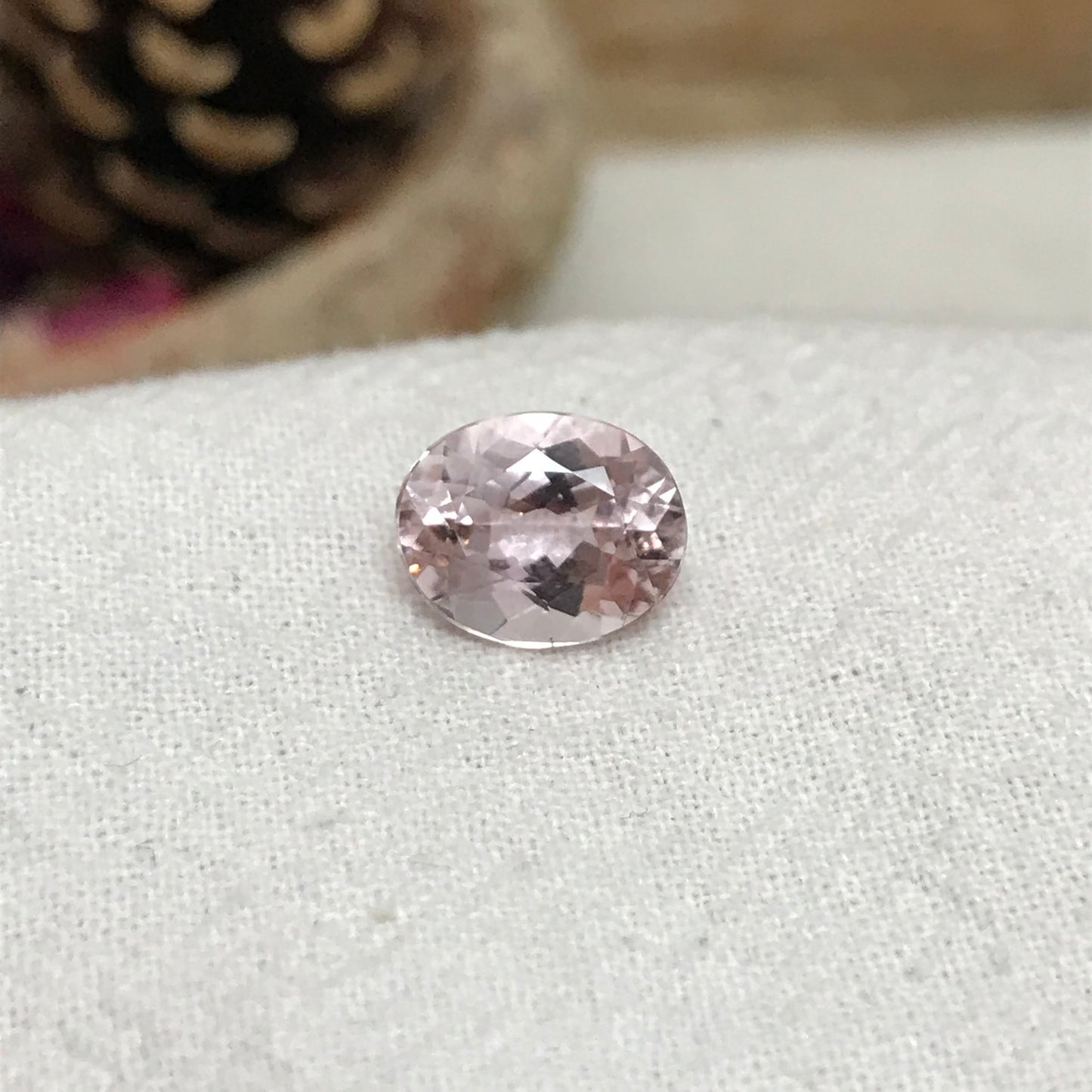 Pink Kunzite 10x8mm 3.13 carat Oval Cut Light Purple Pink Spodumene, Faceted Loose Gemstone, Morganite Substitute