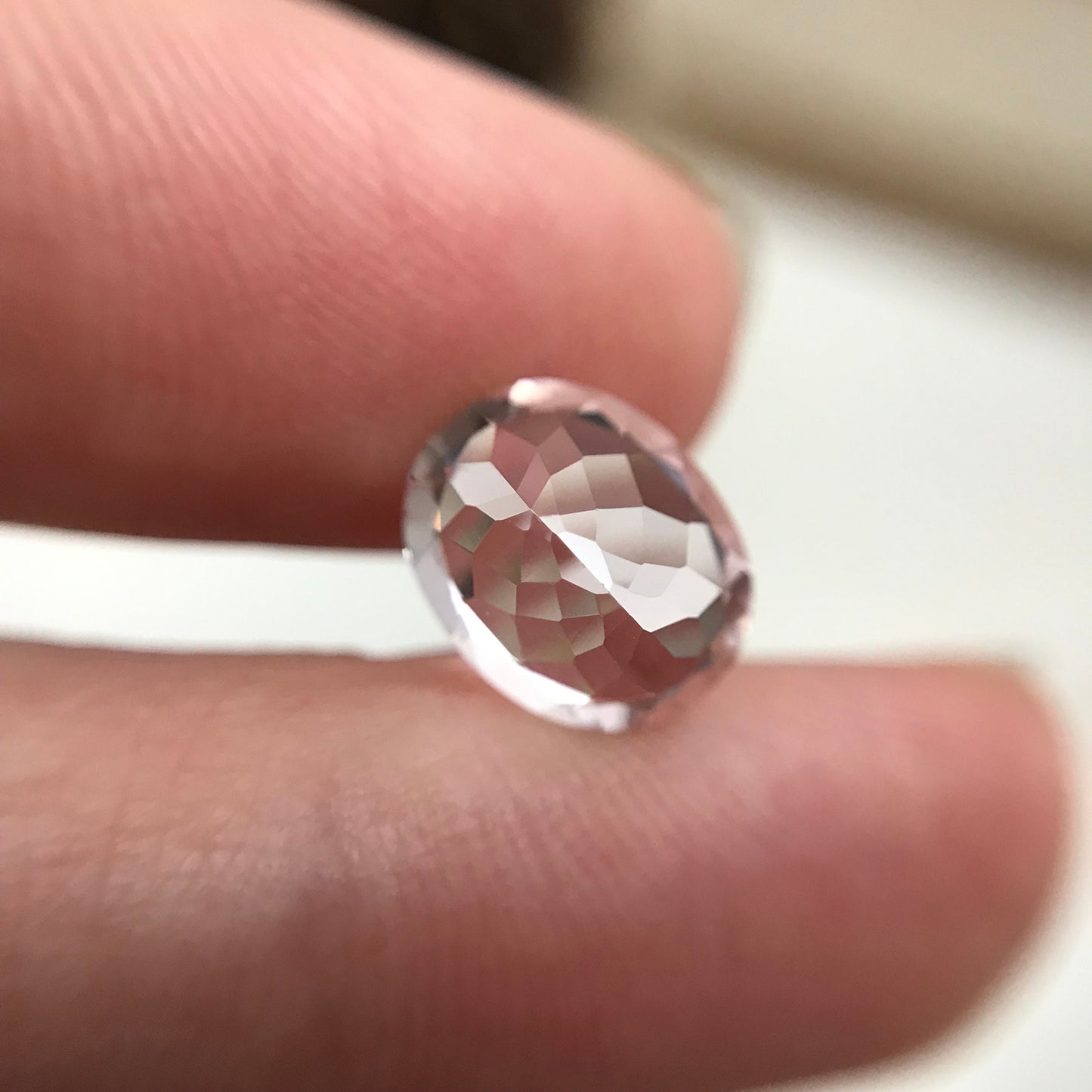 Pink Kunzite 10x8mm 3.13 carat Oval Cut Light Purple Pink Spodumene, Faceted Loose Gemstone, Morganite Substitute