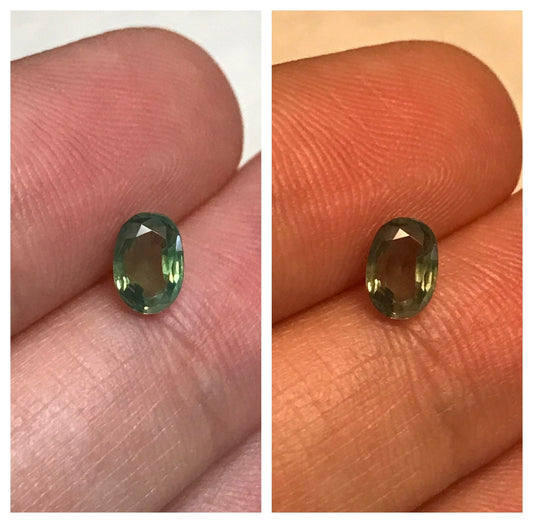 0.79 Carat Natural Alexandrite Chrysoberyl 6.1x4.3mm Loose Real Gemstone Faceted Gem Rare Color Change