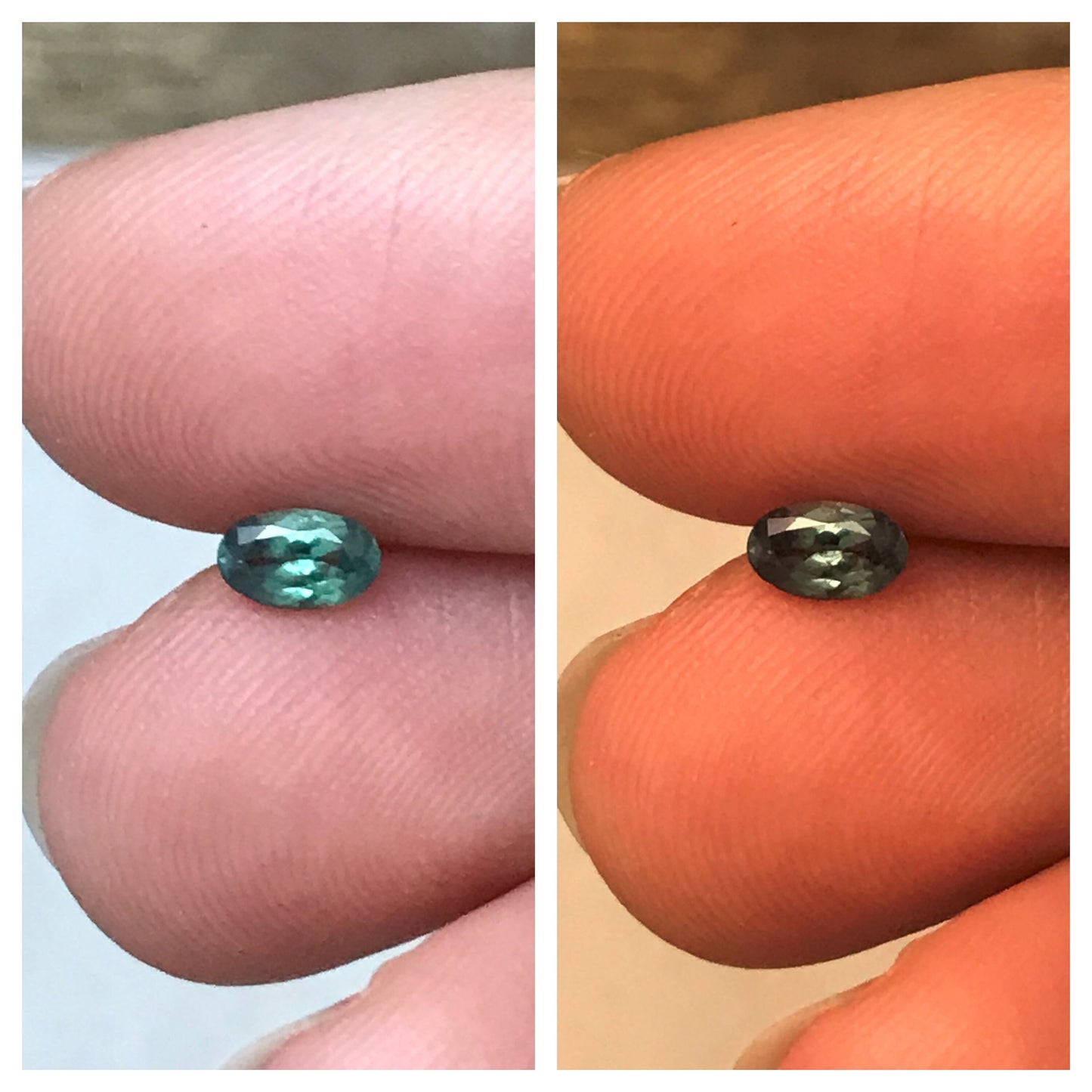 0.32 ct Natural Alexandrite Chrysoberyl 5x3mm Green Violet Loose Real Gemstone Faceted Gem Rare Carat Color Change Oval