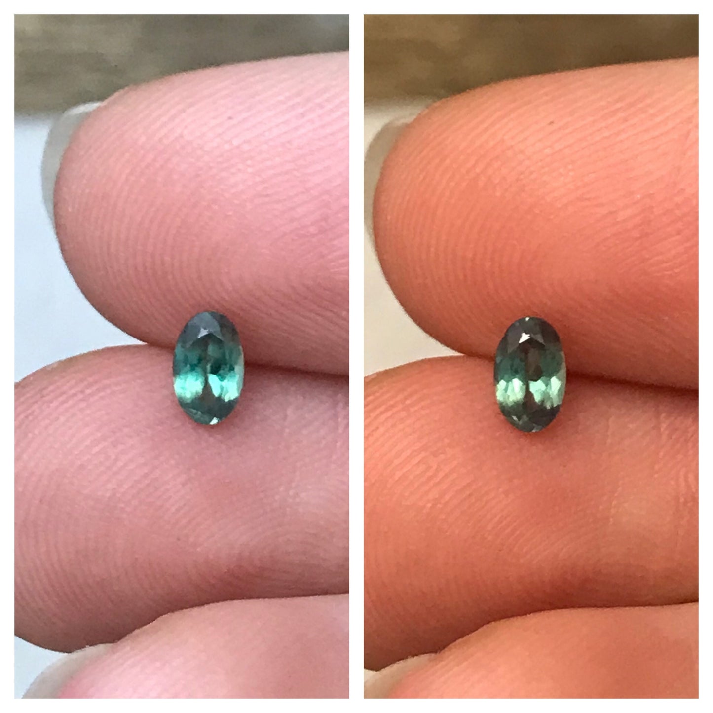 0.32 ct Natural Alexandrite Chrysoberyl 5x3mm Green Violet Loose Real Gemstone Faceted Gem Rare Carat Color Change Oval
