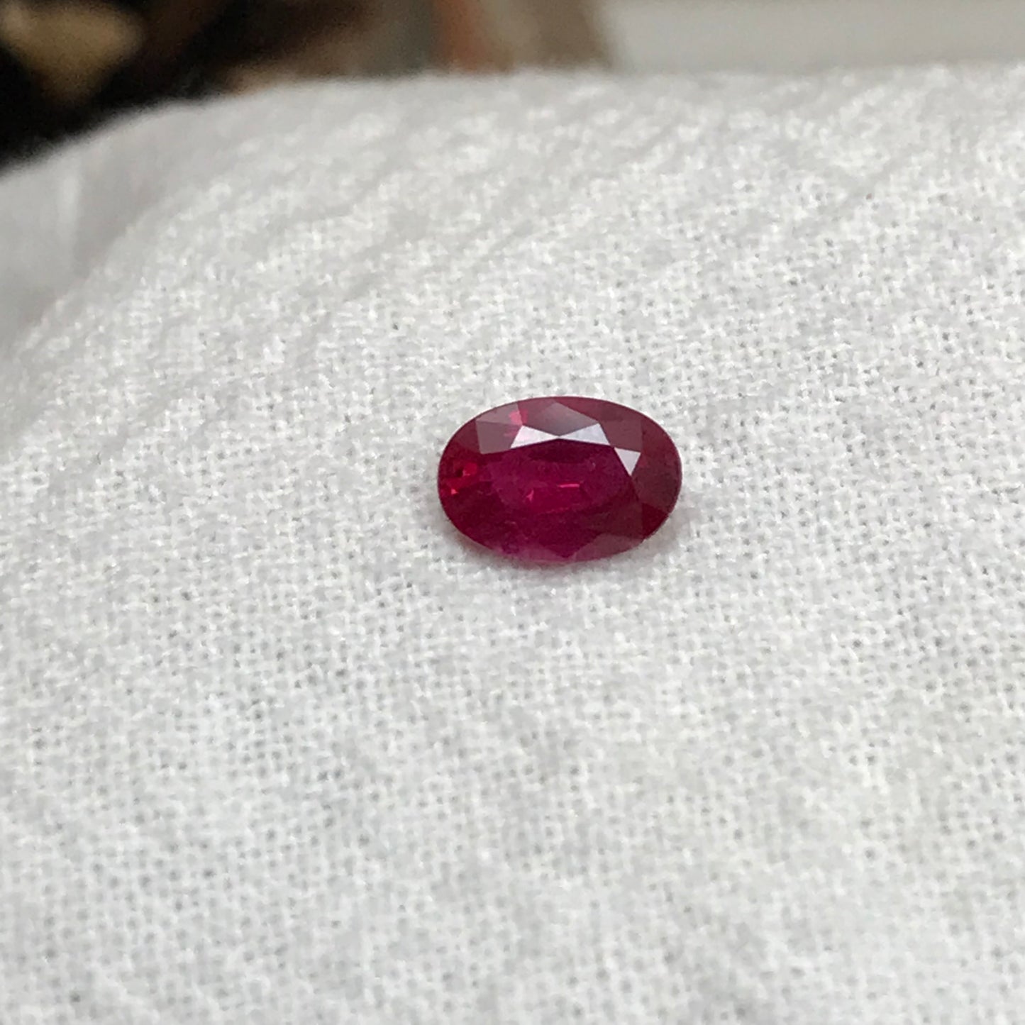 6x4mm Natural Ruby Heated with Residues 0.59 Carat  Oval Cut Gemstone Loose Faceted Corundum July Birthstone Treated Red Ruby