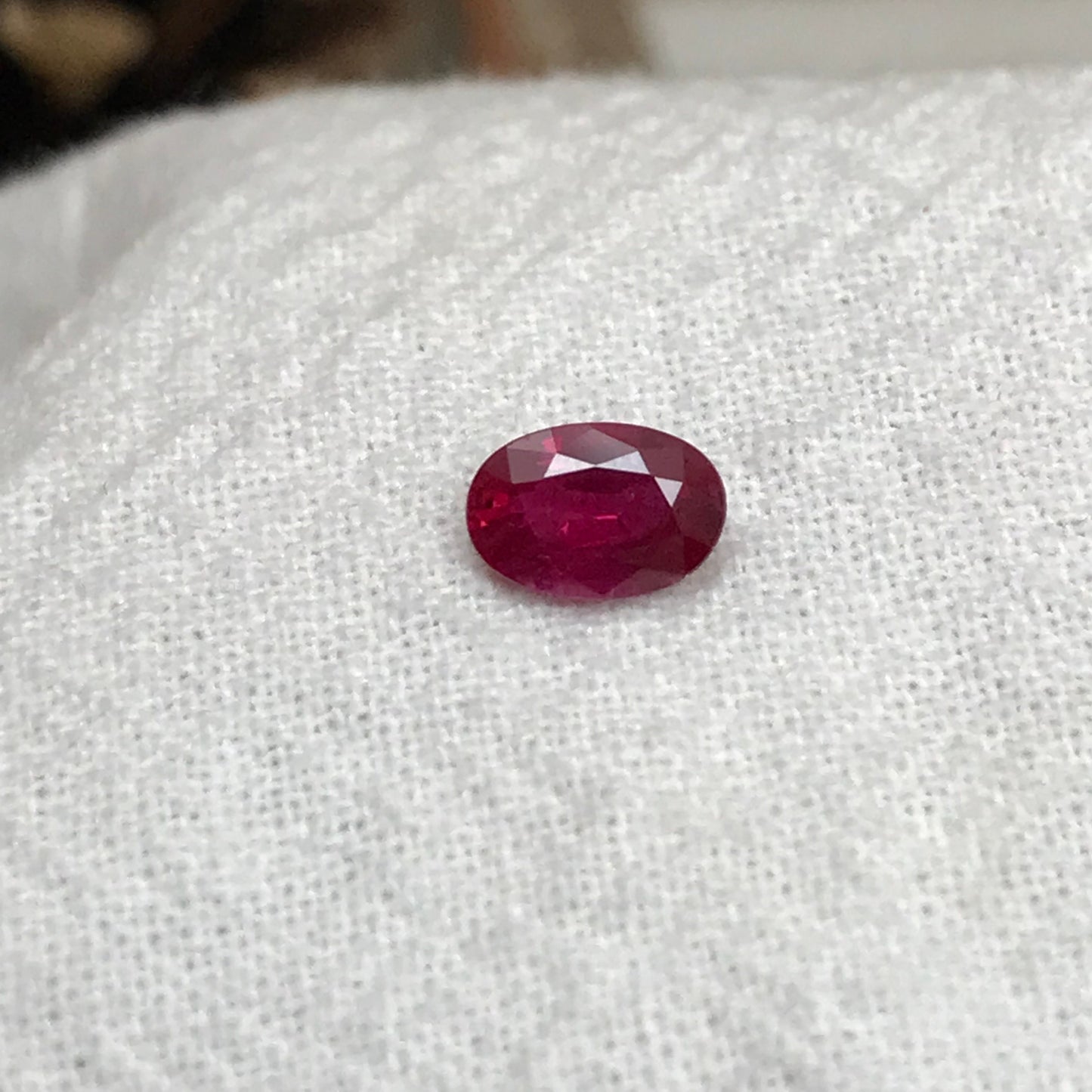6x4mm Natural Ruby Heated with Residues 0.59 Carat  Oval Cut Gemstone Loose Faceted Corundum July Birthstone Treated Red Ruby