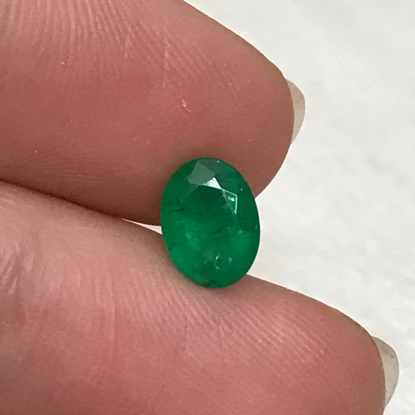 1.20 ct Natural Emerald 8x6mm Oval Cut Faceted Gem Precious Gemstone Loose Recycled Gemstone, Green Emerald
