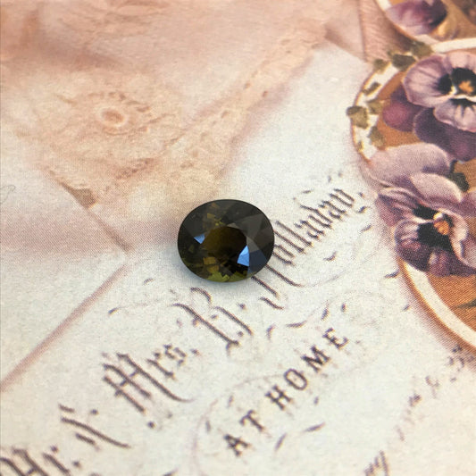 Natural Greenish Yellow Tourmaline 2.14 carats 8.7x7.5mm Oval Cut, Natural Faceted Unmounted loose gemstone