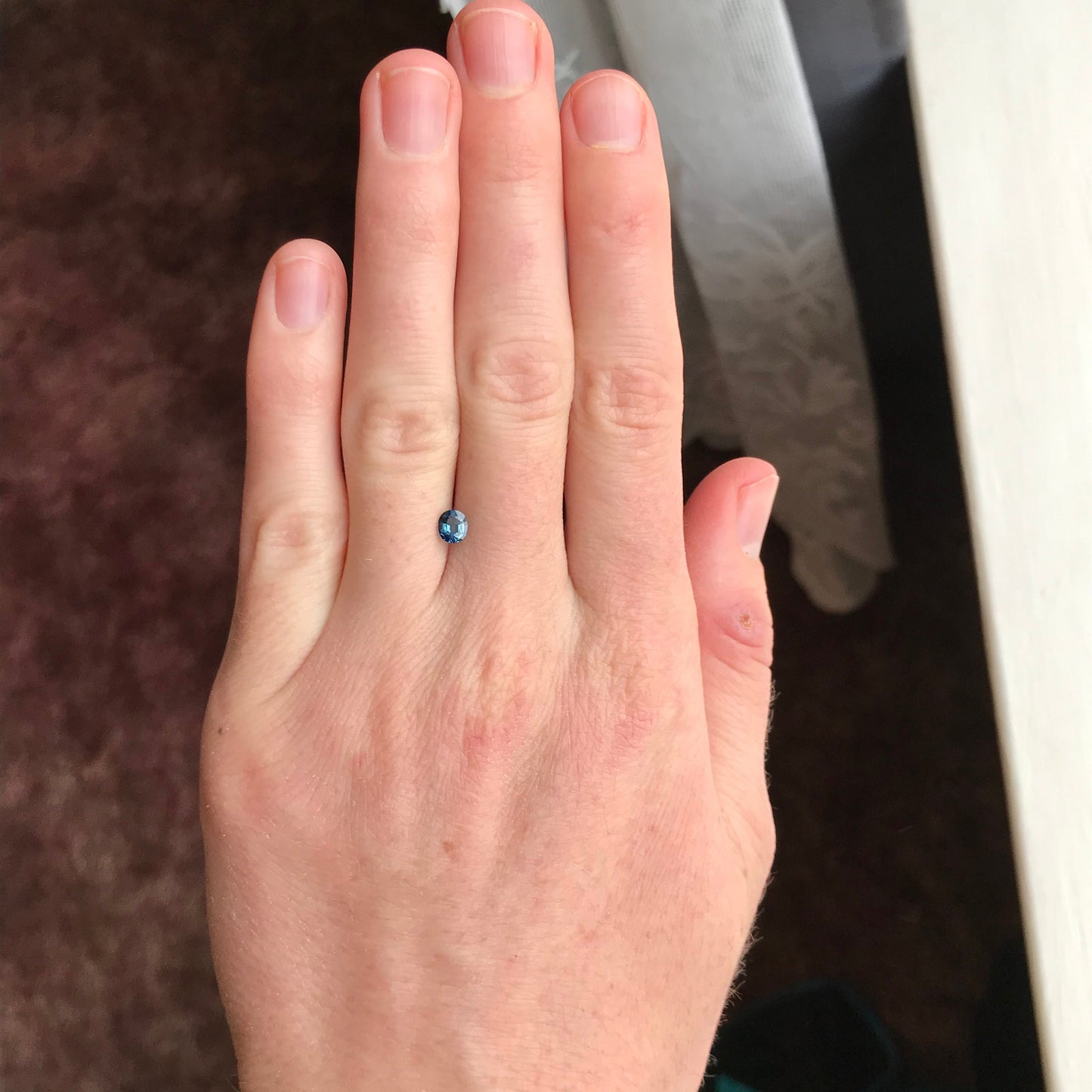 Natural Blue Sapphire 4.6x4mm 0.44 Carats Oval Cut Corundum, Unmounted Gem Faceted Loose Gemstone, US seller