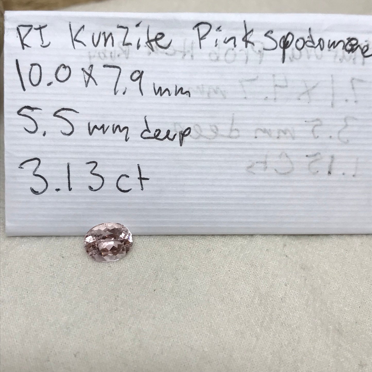 Pink Kunzite 10x8mm 3.13 carat Oval Cut Light Purple Pink Spodumene, Faceted Loose Gemstone, Morganite Substitute