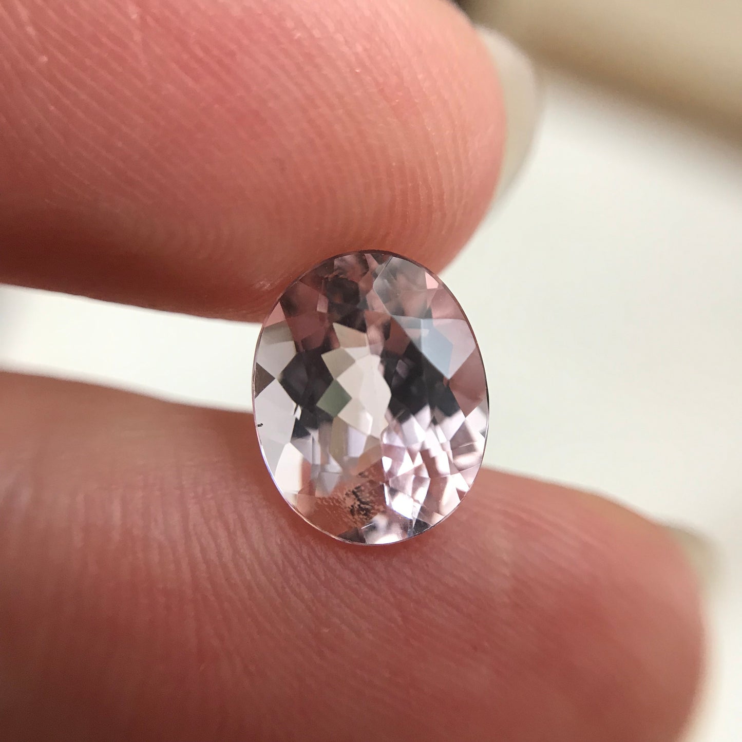 Pink Kunzite 10x8mm 3.13 carat Oval Cut Light Purple Pink Spodumene, Faceted Loose Gemstone, Morganite Substitute