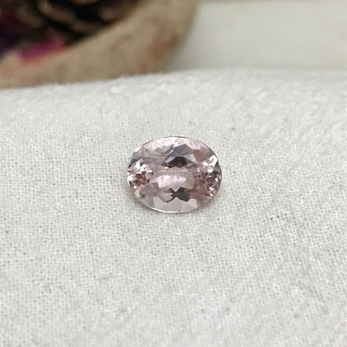 Pink Kunzite 10x8mm 3.13 carat Oval Cut Light Purple Pink Spodumene, Faceted Loose Gemstone, Morganite Substitute