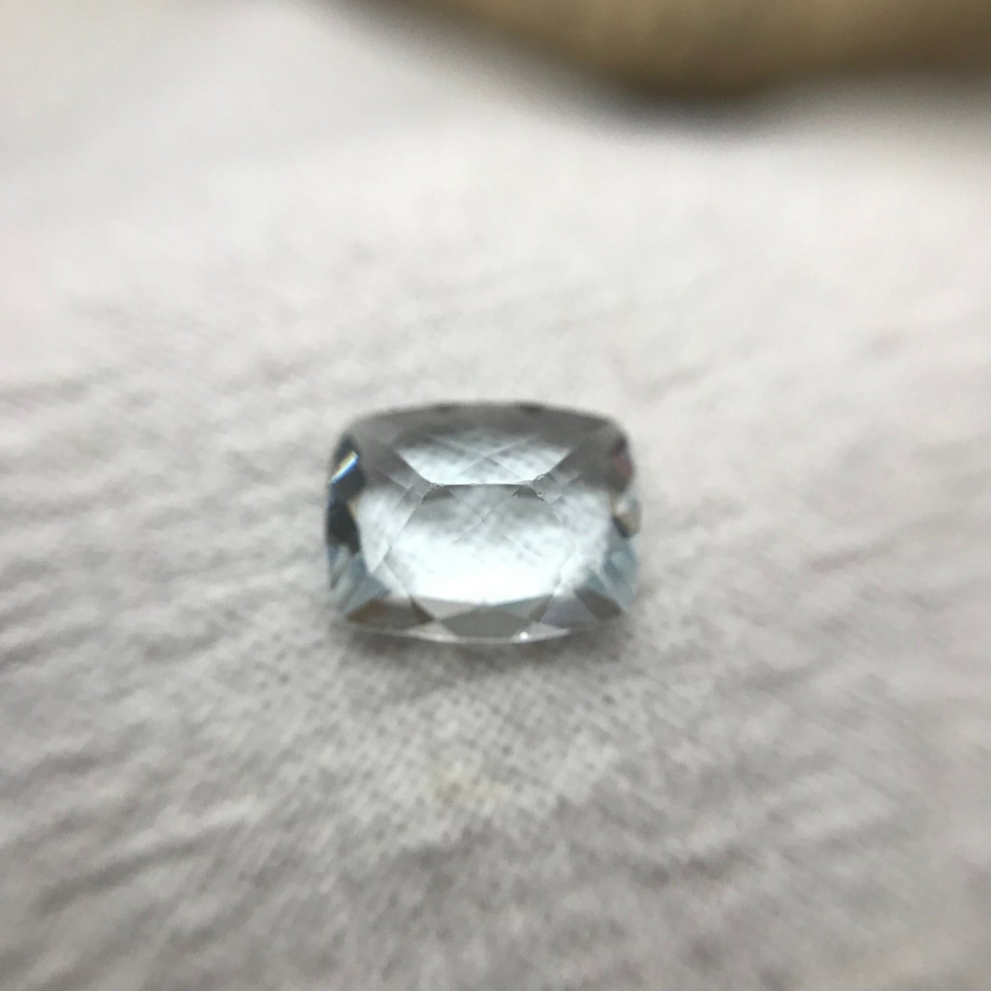 9x7mm Light Blue Aquamarine 1.79 carat, Cushion Cut, Unmounted Faceted Loose Gemstone for Jewelry Setting
