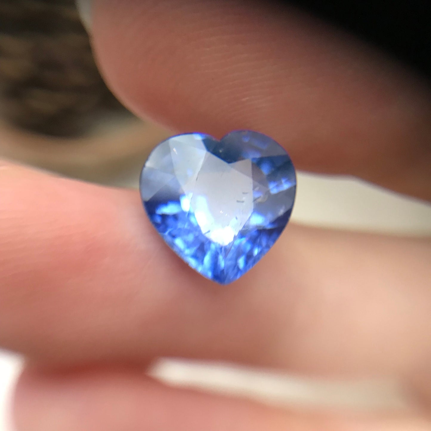 3.71 Carat Natural Blue Sapphire 10mm Heart Cut Corundum Light Blue Gem Faceted Loose Unmounted Gemstone