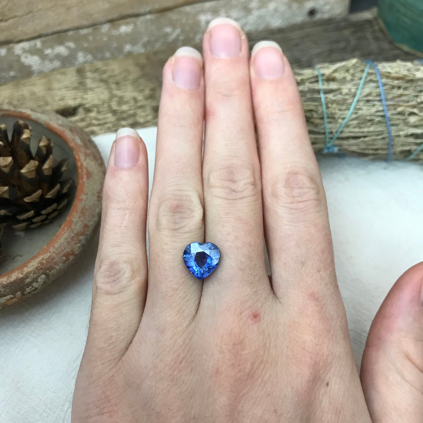 3.71 Carat Natural Blue Sapphire 10mm Heart Cut Corundum Light Blue Gem Faceted Loose Unmounted Gemstone