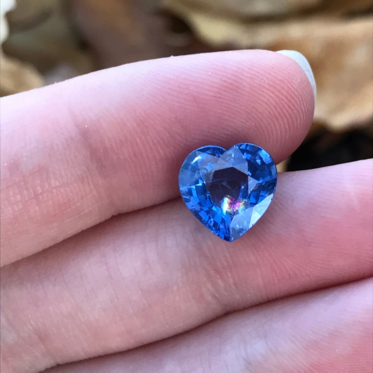 3.71 Carat Natural Blue Sapphire 10mm Heart Cut Corundum Light Blue Gem Faceted Loose Unmounted Gemstone