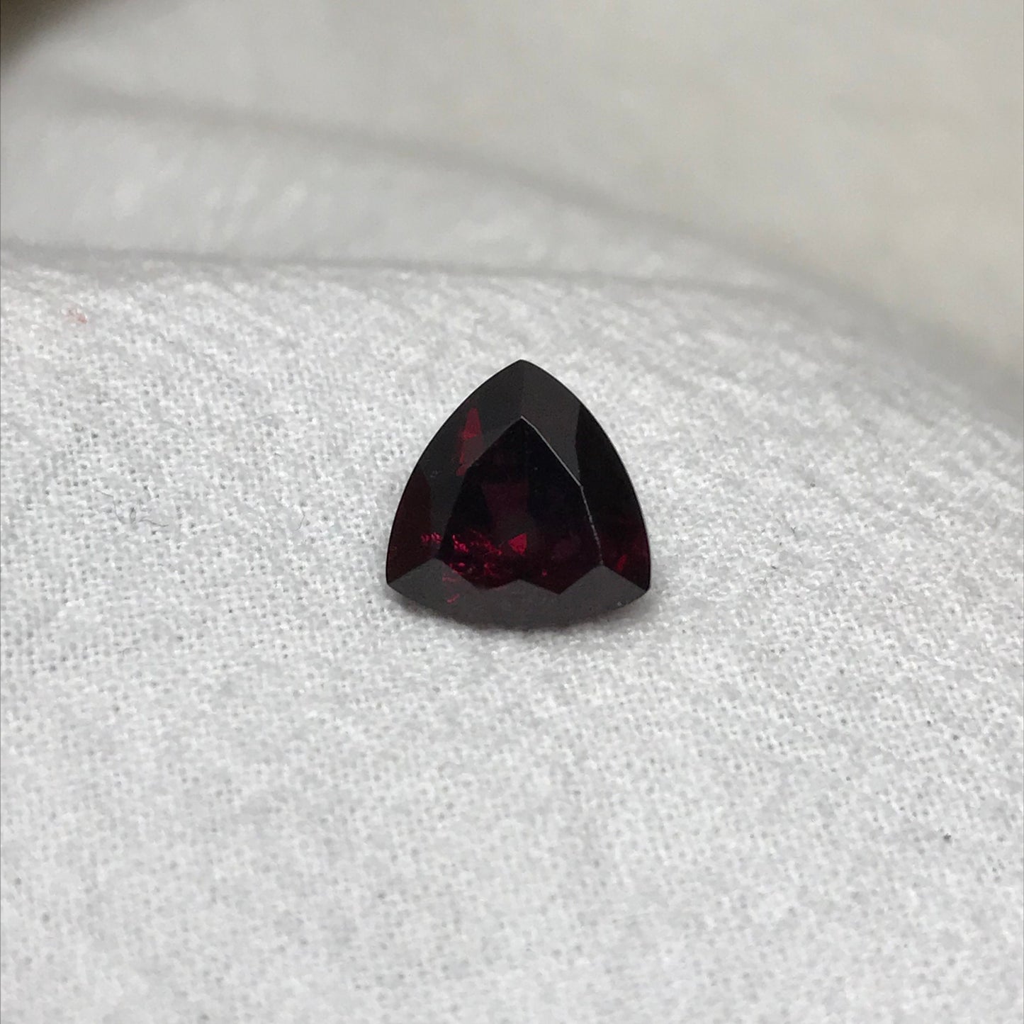 Deep Red Garnet 5 Carat 10mm Trillion Cut Garnet, Faceted Loose Gemstone for Jewelry Setting, US Seller