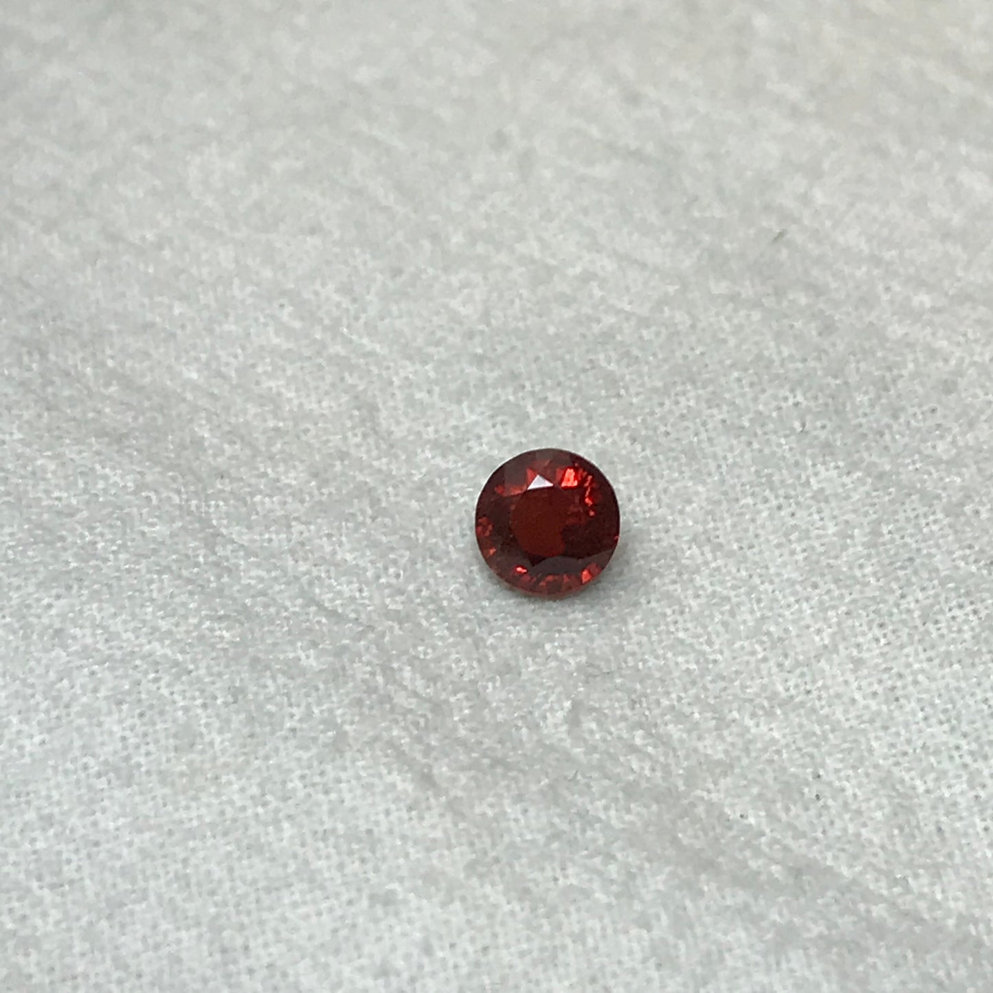 5.5mm Natural Orange Red Spessartite Garnet 1.16 carat Round Faceted Gemstone Loose Gem Red Orange Garnet Recycled Gems