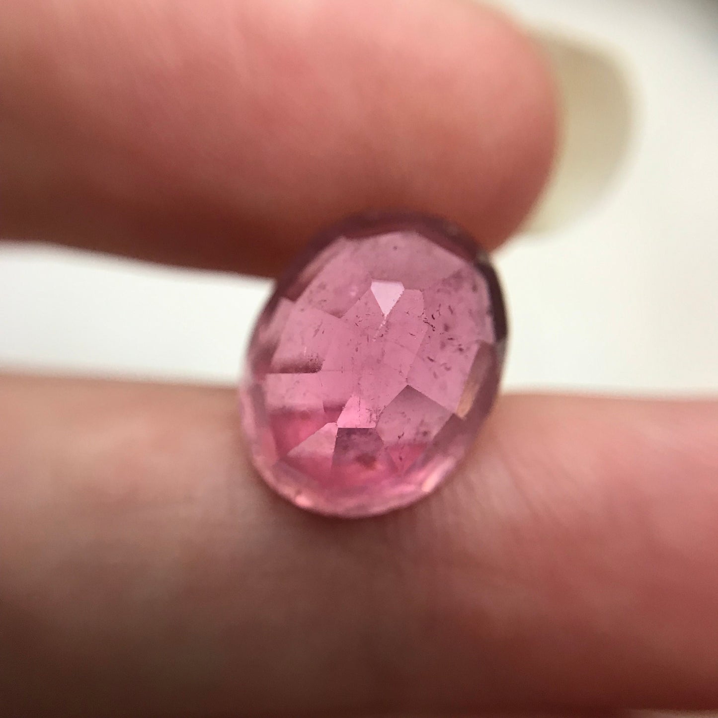 13x10mm Natural Pink Tourmaline, 6.45 Carats Faceted Loose Gemstone Oval Cut, Large Tourmaline
