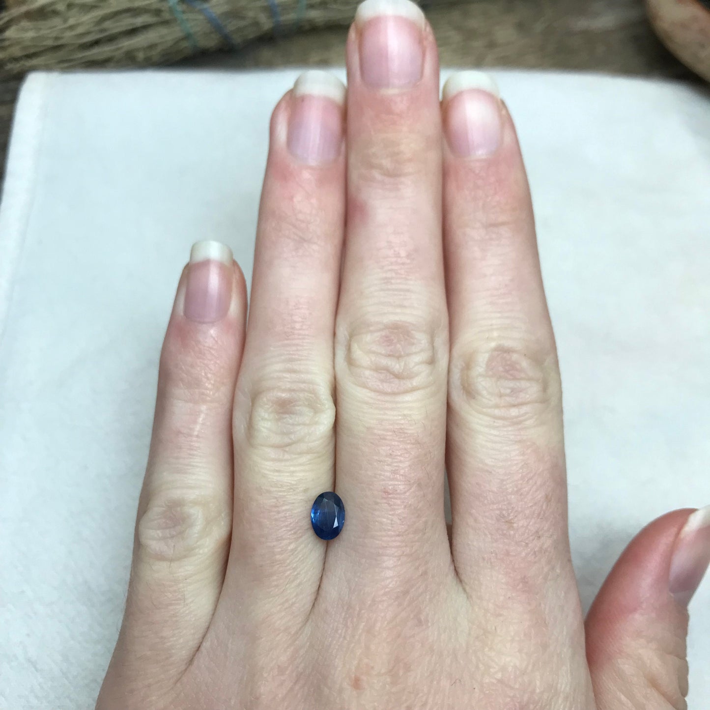 7x5mm Natural Blue Sapphire 0.75 Carat Oval Cut Heated Corundum, Unmounted Gem Faceted Loose Gemstone, US seller