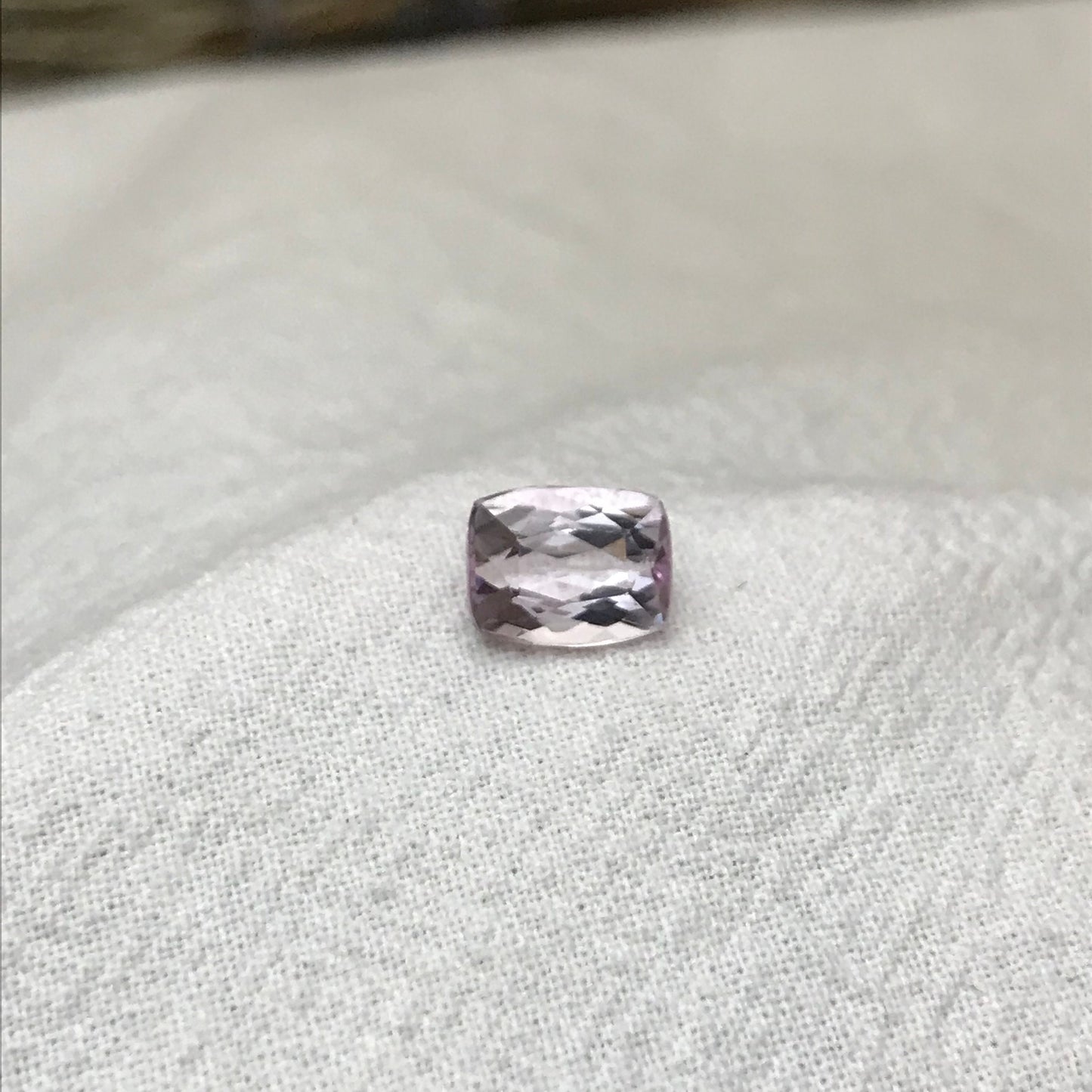 Pink Kunzite 9x7mm 2.76 carat Cushion Cut Light Purple Pink Spodumene, Faceted Loose Gemstone, Morganite Substitute