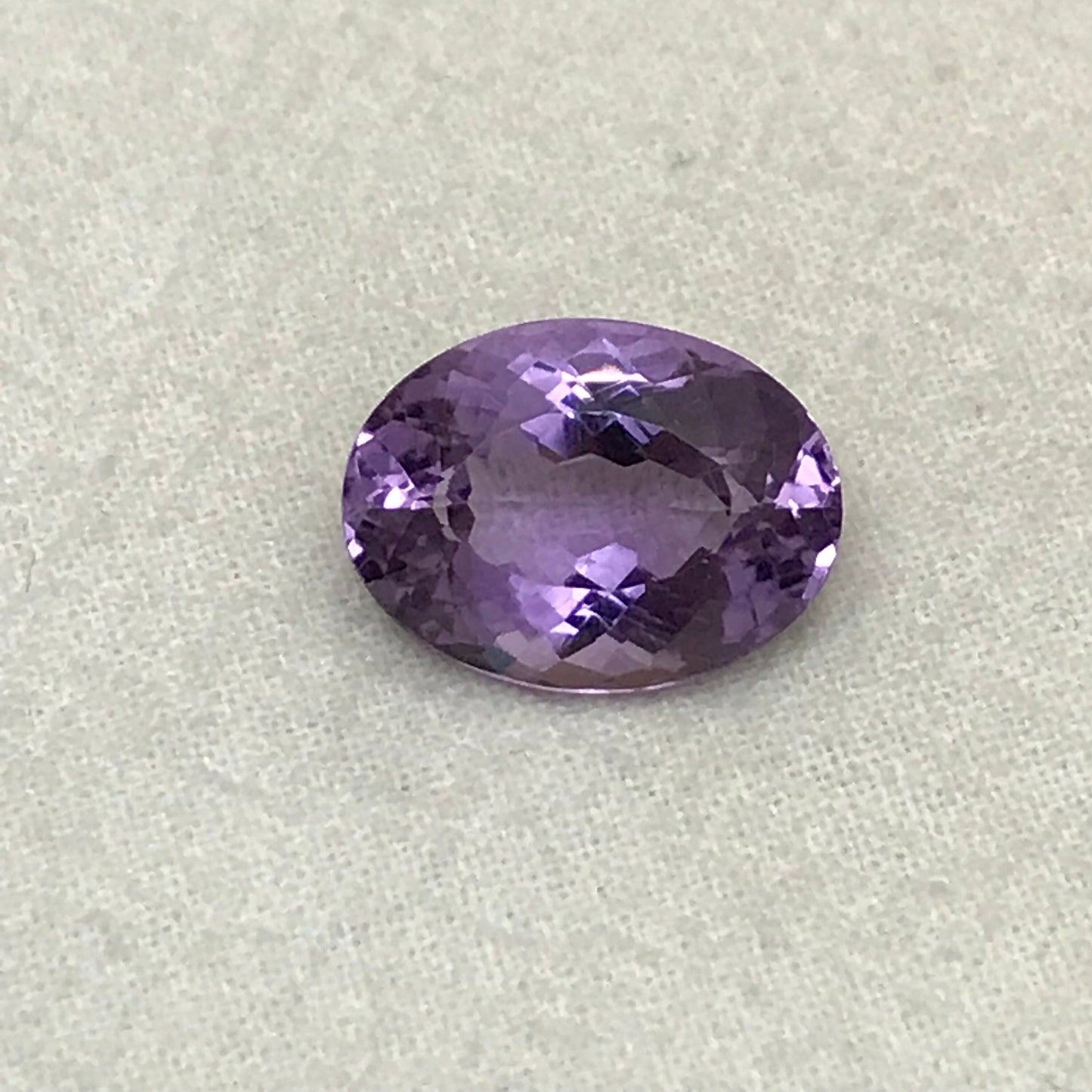 16x12mm Purple Amethyst, Oval, 8.25 carat Loose Gem Reclaimed/Recycled Gemstone Faceted for Jewelry setting, February Birthstone