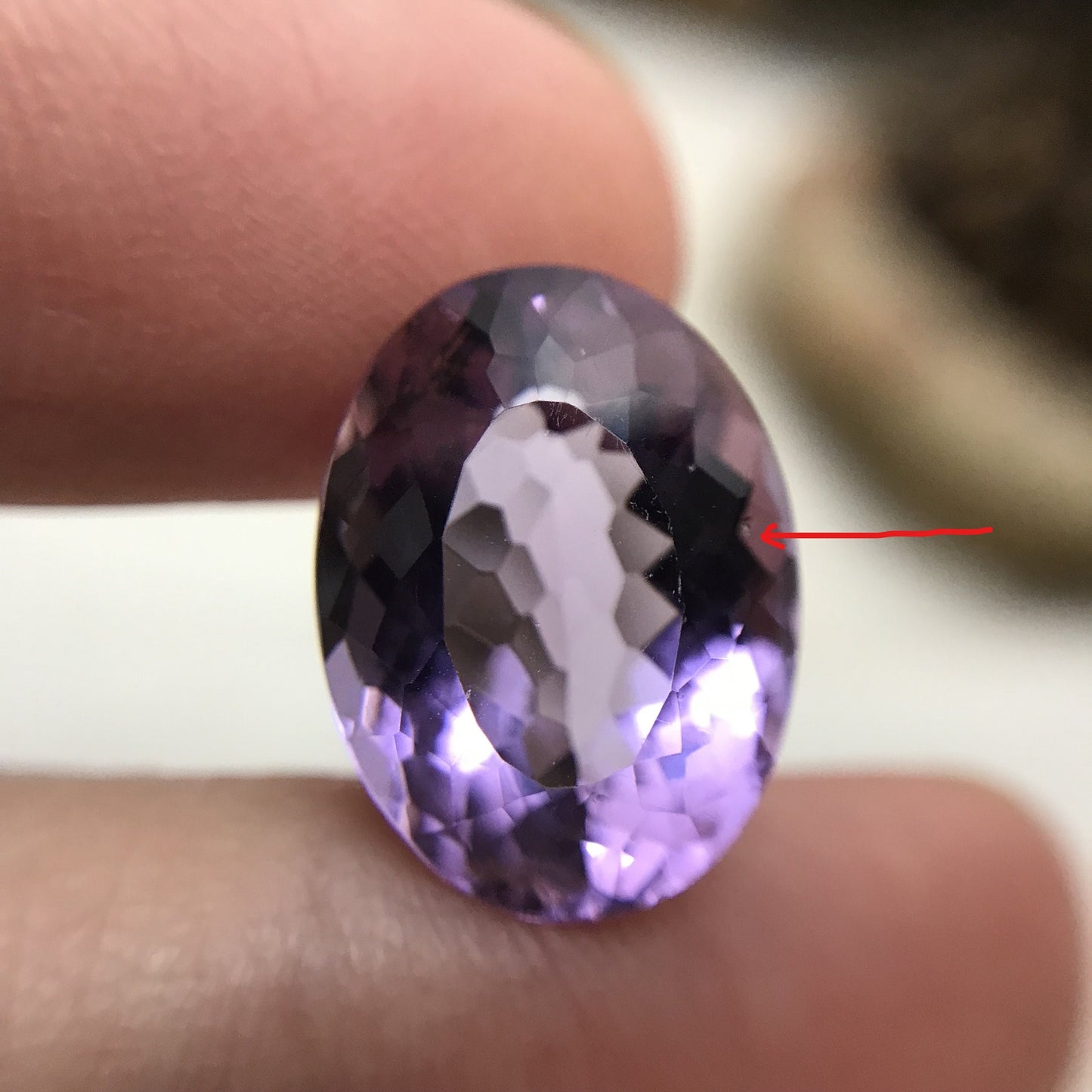 16x12mm Purple Amethyst, Oval, 8.25 carat Loose Gem Reclaimed/Recycled Gemstone Faceted for Jewelry setting, February Birthstone