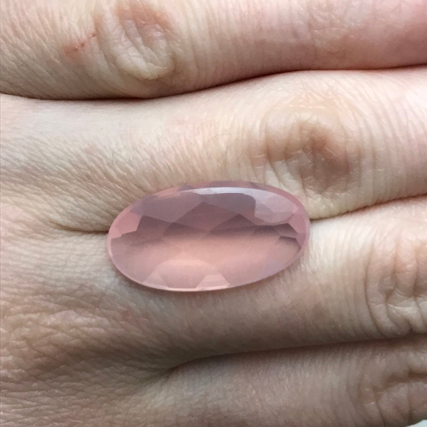 10 ct Rose Quartz, 22x12mm Oval, Light Pink, Unique Oval Cut Quartz Loose Gem Pretty Cut Gemstones Faceted Stone