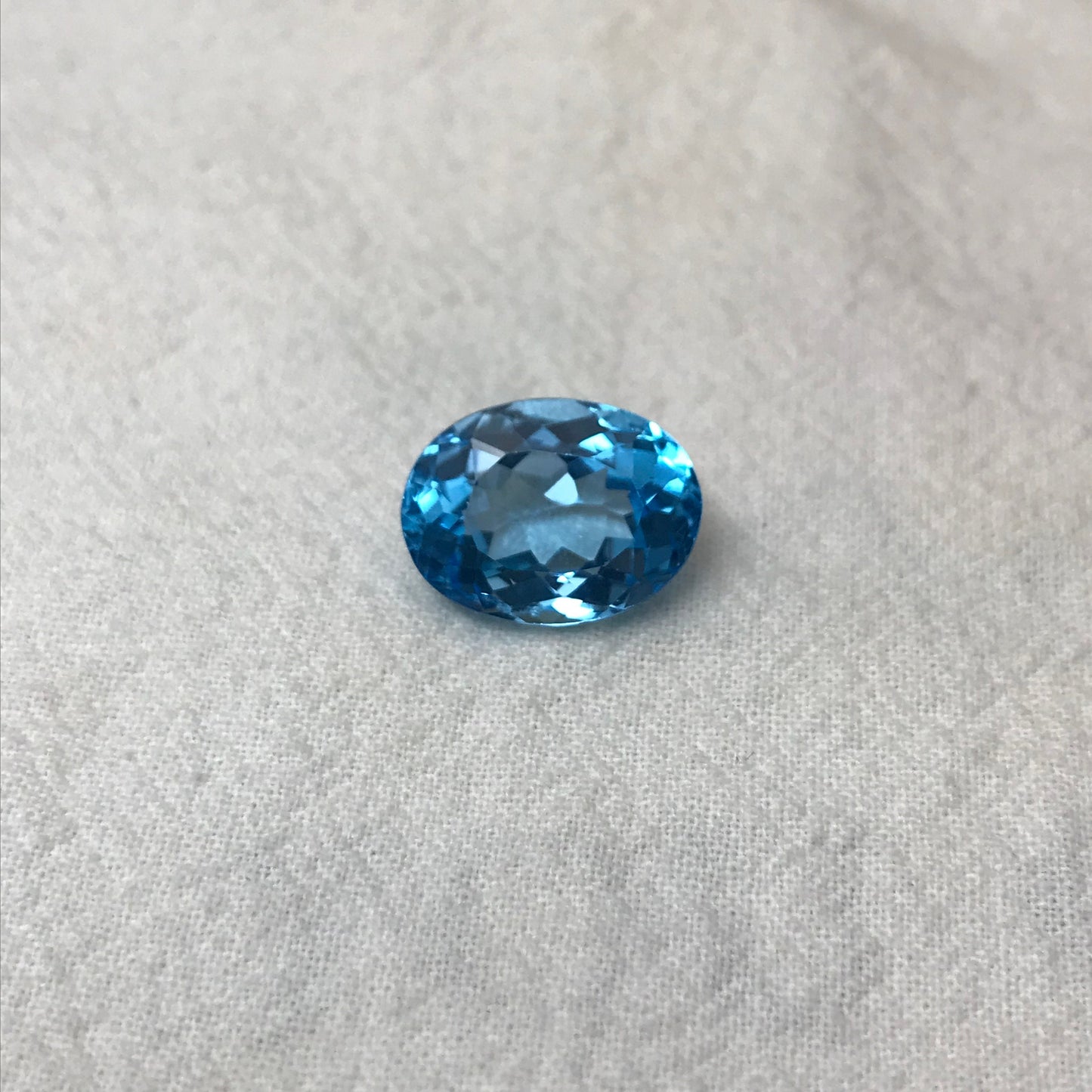 16x12mm Blue Topaz 12.53 carat Oval Cut Loose, Gemstone Blue Topaz, Faceted Blue Topaz, December Birthstone