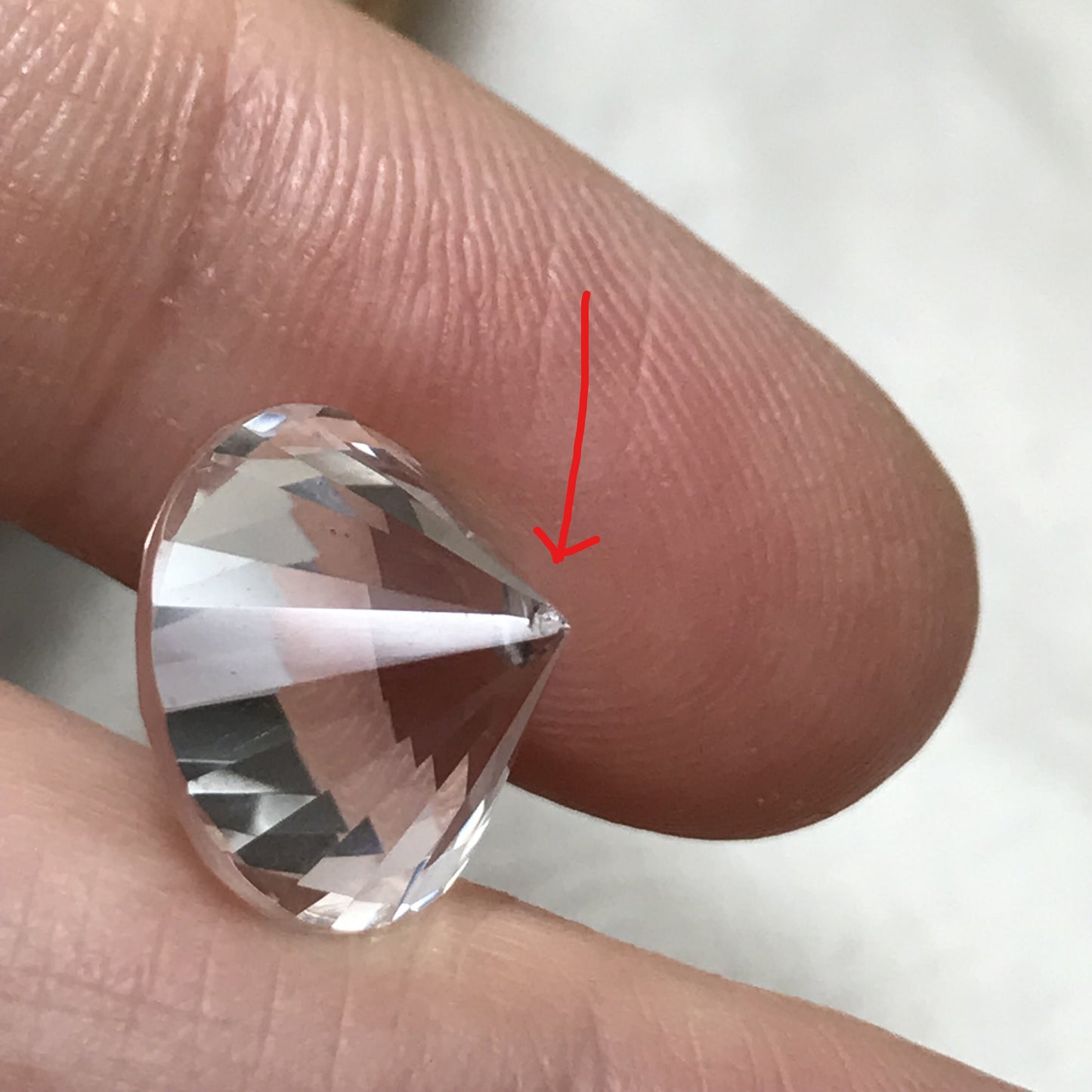 12.5mm Quartz 6.52 Carat Round Cut Loose Gem, Chipped Gemstone Faceted Stone, Imperfect Loose Gemstone