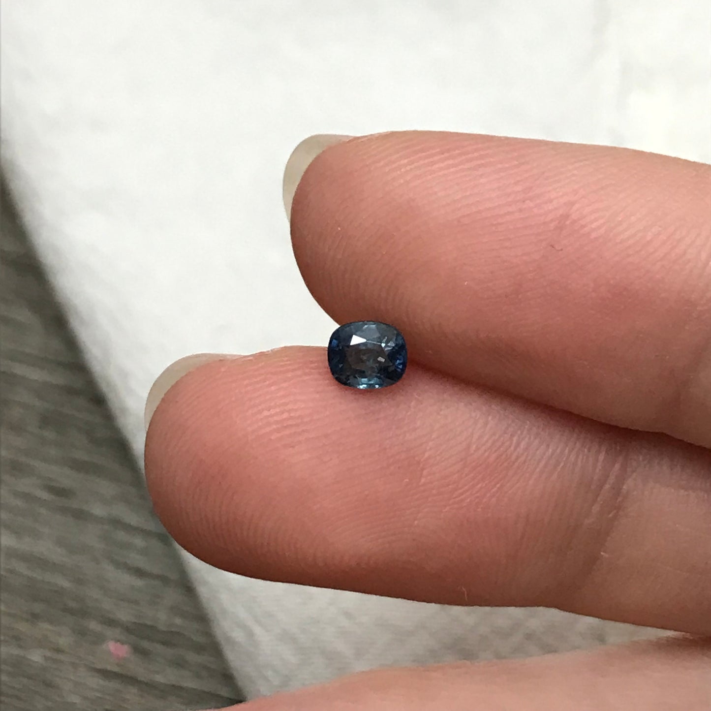 0.40 carat Natural Blue Sapphire 4.4x3.8mm Cushion Cut, Heated, Faceted Loose Gemstone Unmounted Gem, 4.5x4mm