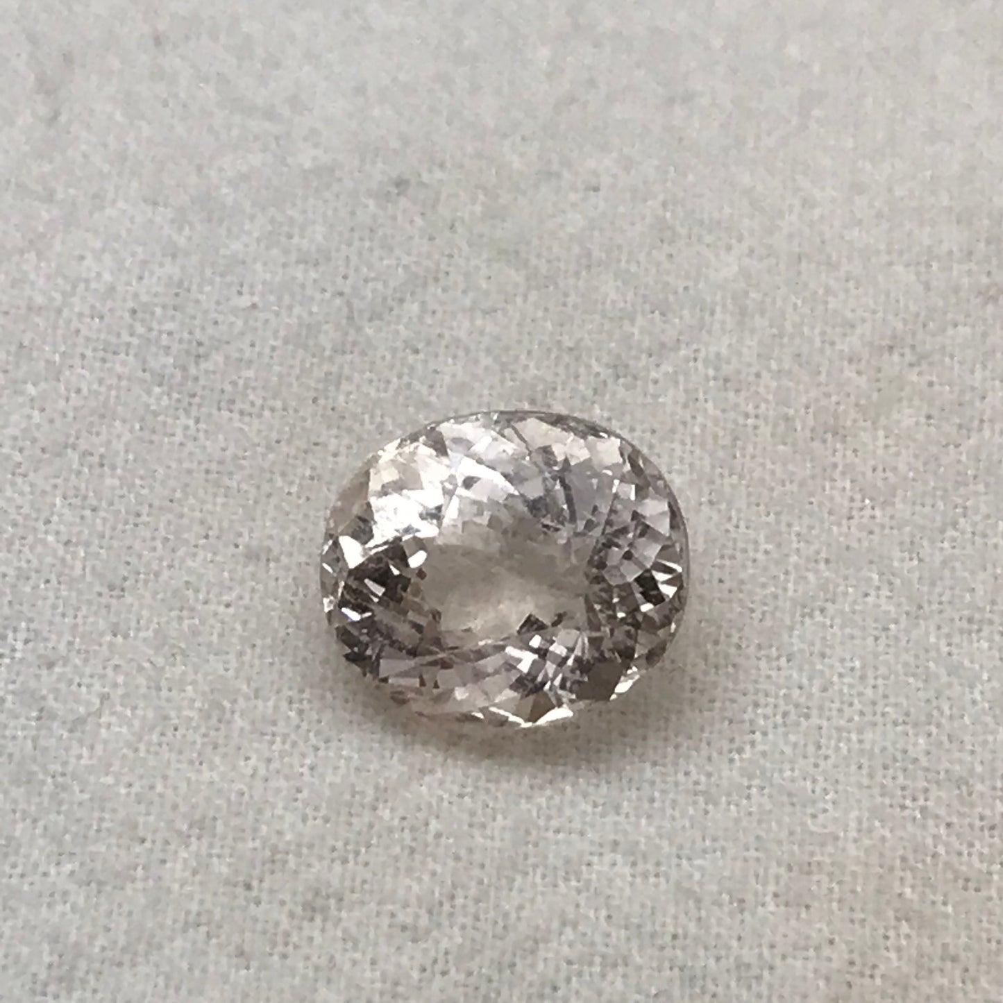 7.7 Ct Light Peach Morganite 12.5x11mm Oval Cut, Included Pink Beryl For Custom Jewelry Faceted Loose Blush Stone