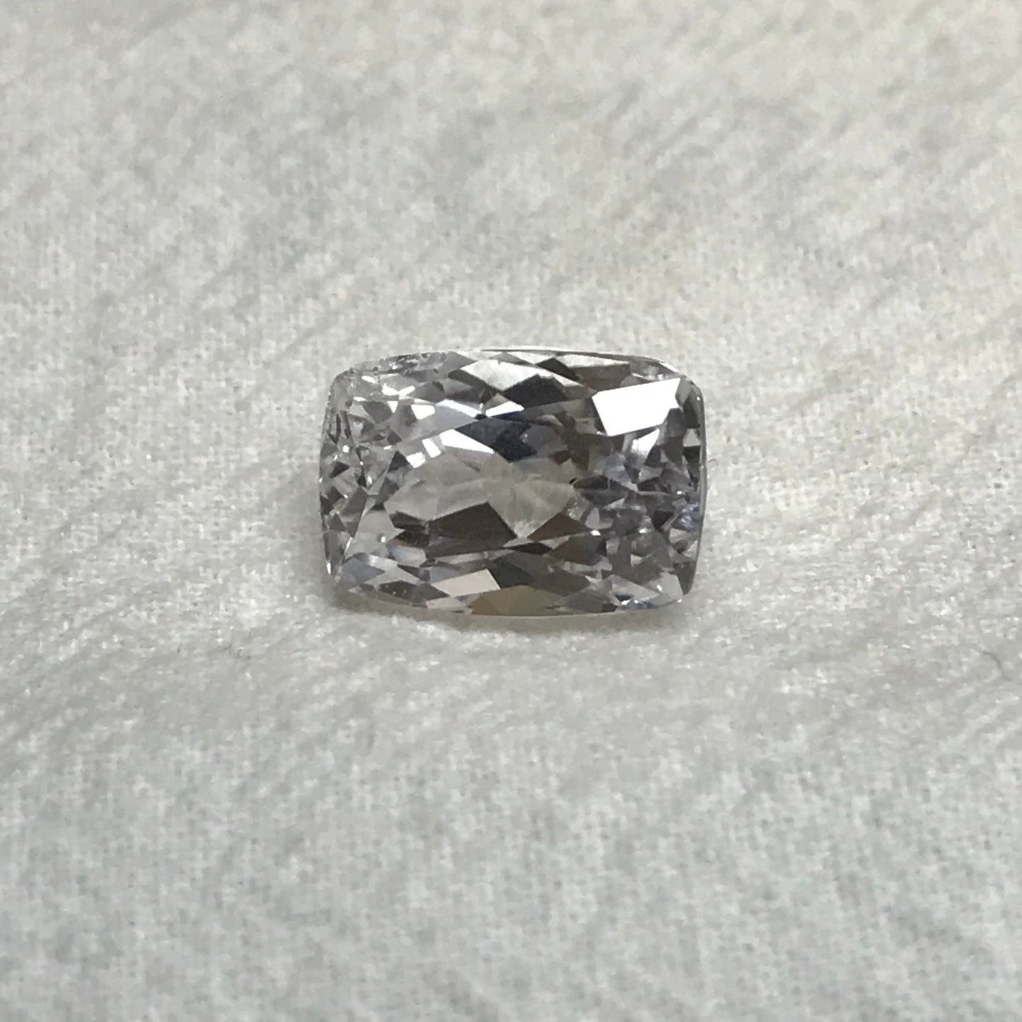 9.70 ct Light Kunzite/Spodumene 13x9mm Cushion Cut, Nearly Colorless Spodumene, Faceted Loose Gemstone,