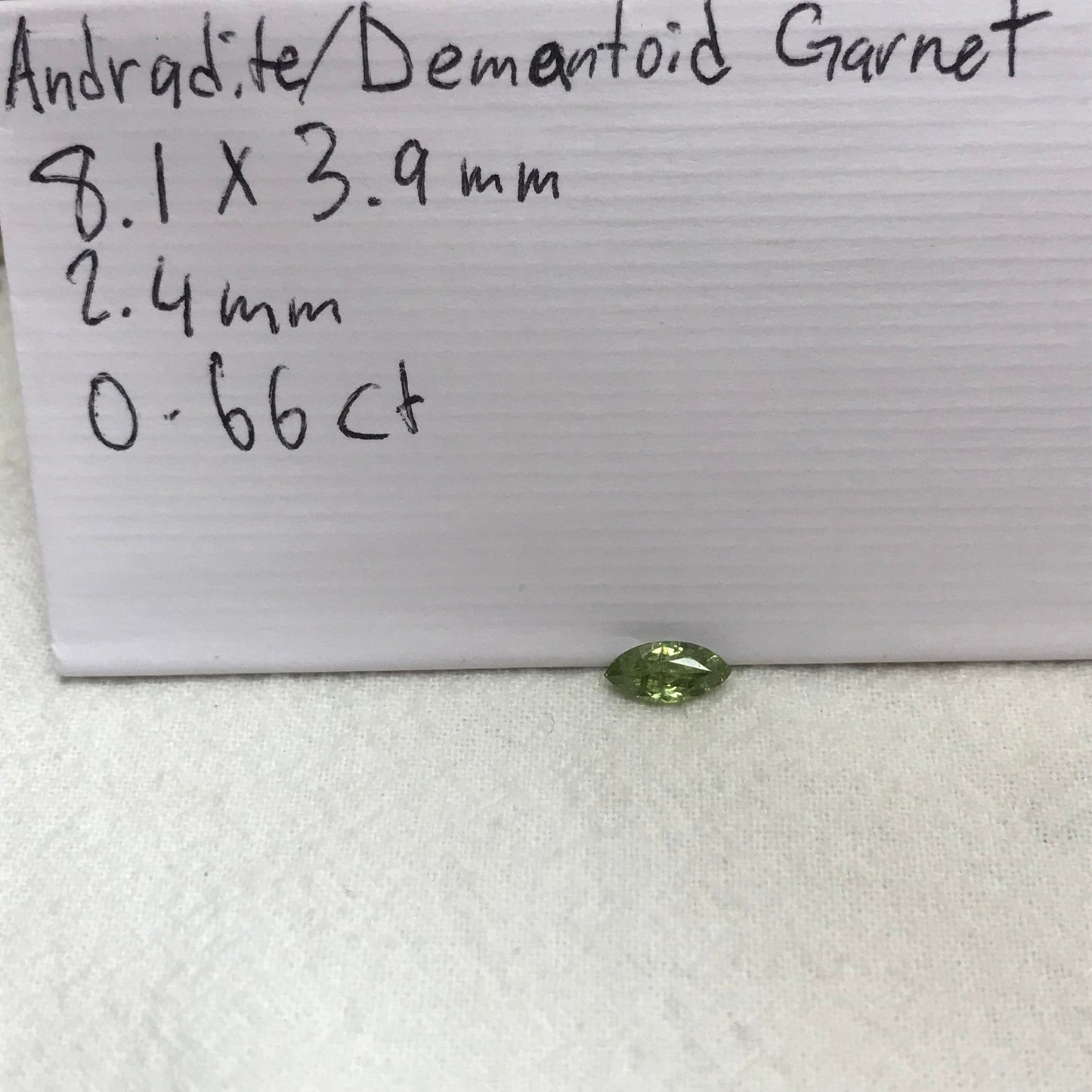 0.66 ct Natural Demantoid Garnet 8x4mm Marquise Cut, Faceted Loose Green Garnet, Andradite Garnet, Loose Gemstone