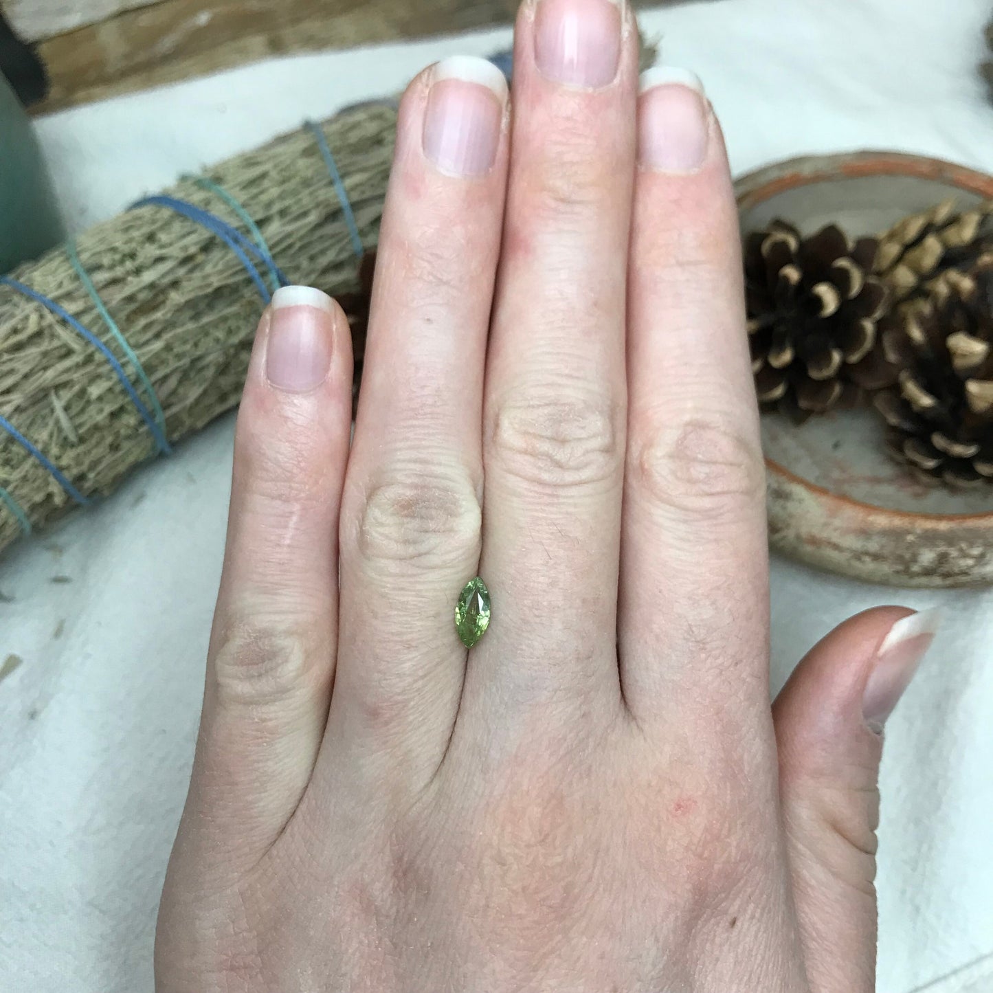 0.66 ct Natural Demantoid Garnet 8x4mm Marquise Cut, Faceted Loose Green Garnet, Andradite Garnet, Loose Gemstone