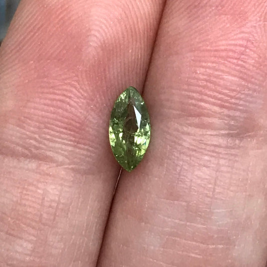 0.66 ct Natural Demantoid Garnet 8x4mm Marquise Cut, Faceted Loose Green Garnet, Andradite Garnet, Loose Gemstone