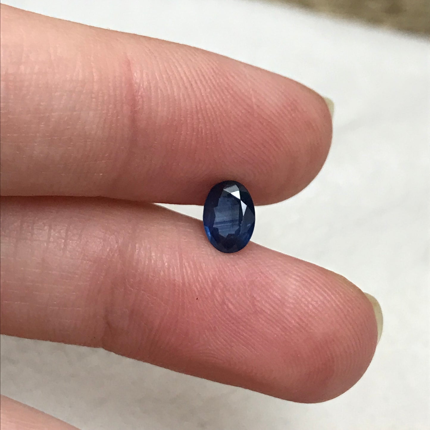 7x5mm Natural Blue Sapphire 0.75 Carat Oval Cut Heated Corundum, Unmounted Gem Faceted Loose Gemstone, US seller