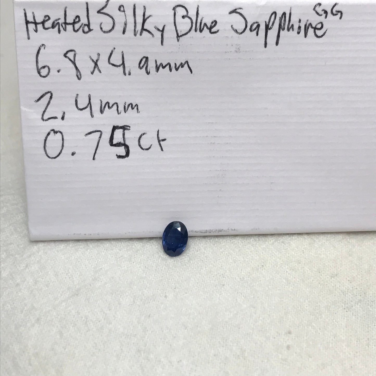 7x5mm Natural Blue Sapphire 0.75 Carat Oval Cut Heated Corundum, Unmounted Gem Faceted Loose Gemstone, US seller
