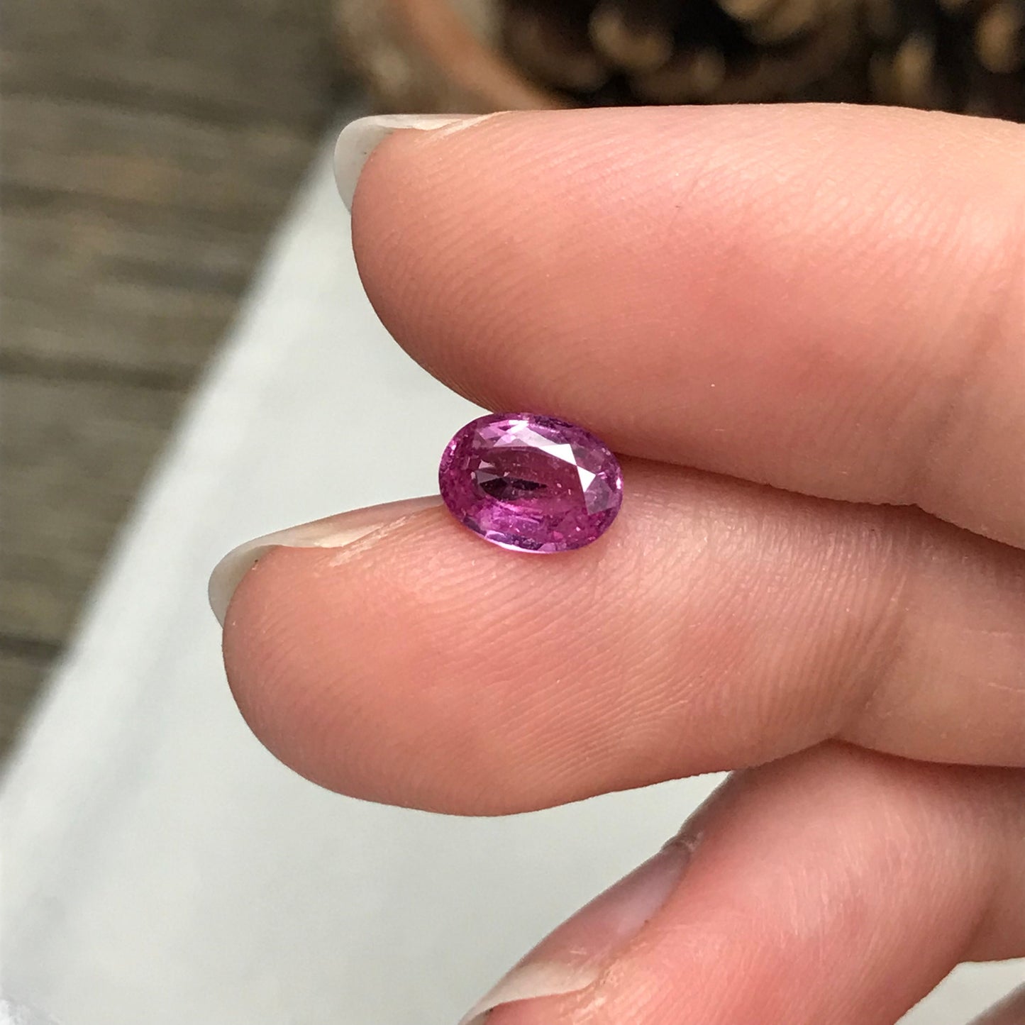 7x5mm Natural Vivid Pink Sapphire 1 Carat Oval Cut Corundum Faceted Loose Unmounted Gemstone, Earth Mined Sapphire cts