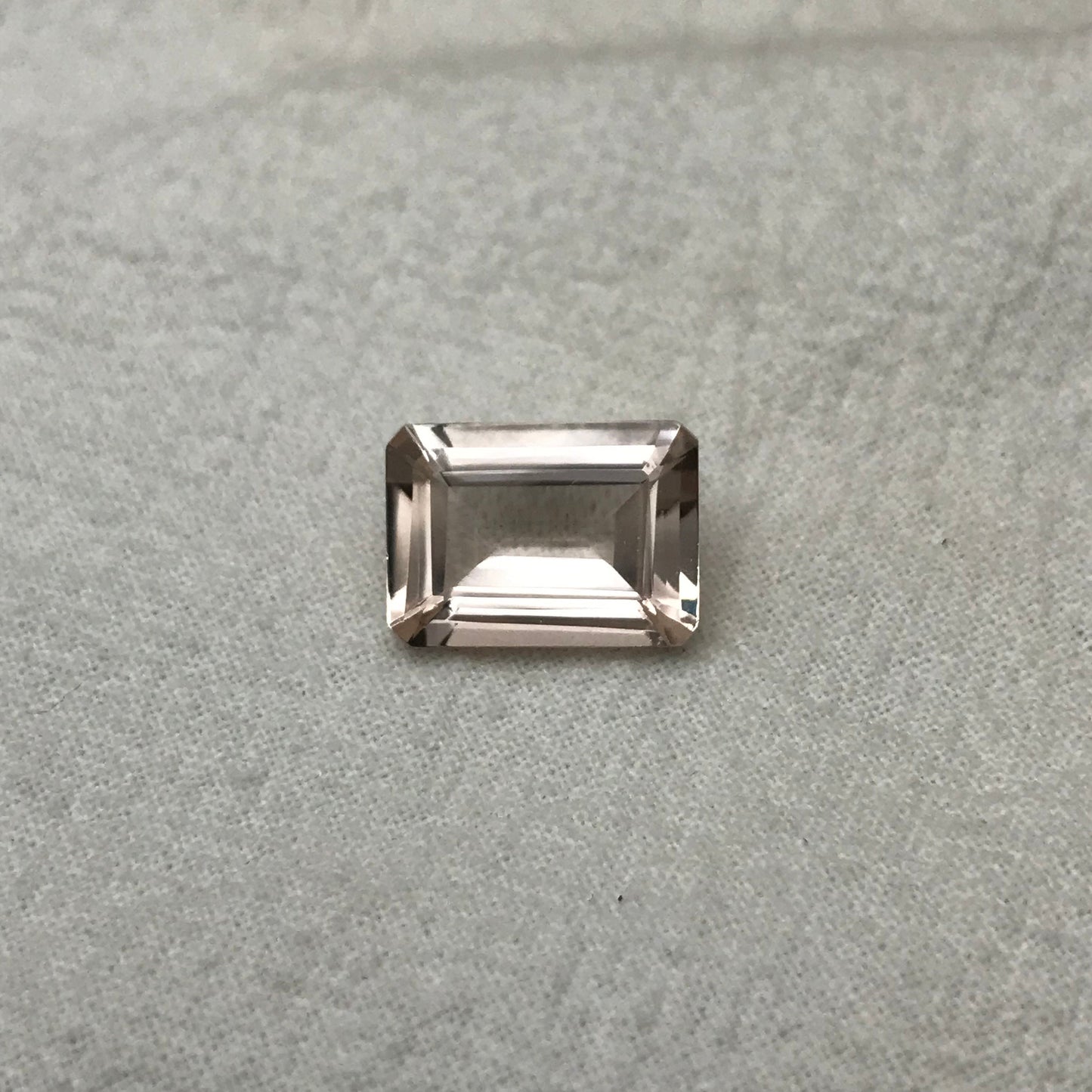 14x10mm Morganite 5.92 Carat Emerald Cut Peachy Pink Loose Gemstone For Engagement Ring