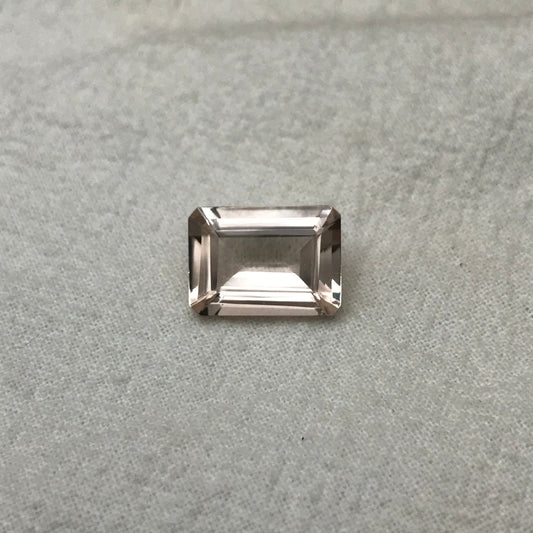 14x10mm Morganite 5.92 Carat Emerald Cut Peachy Pink Loose Gemstone For Engagement Ring